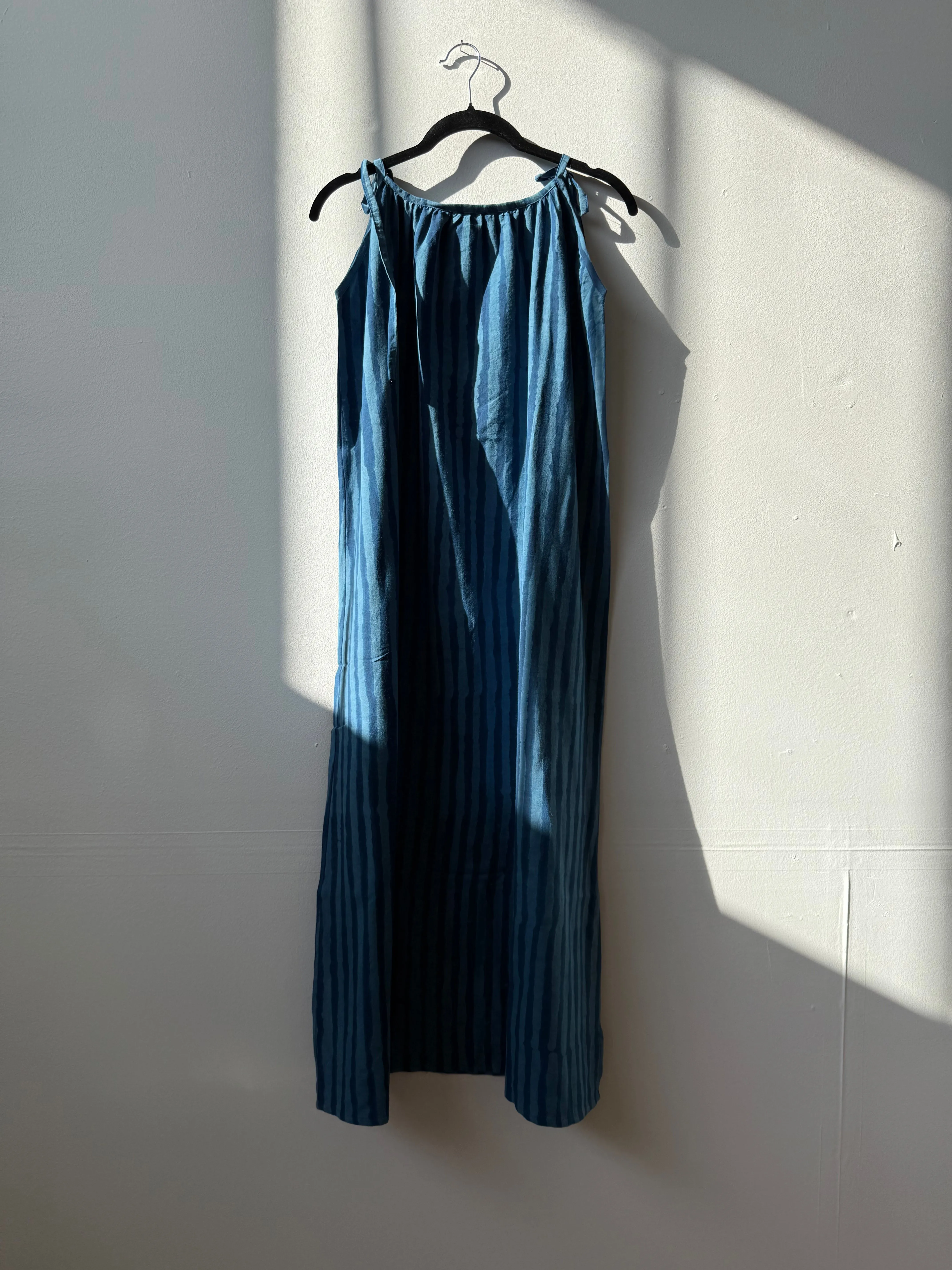 Aurore Dress Indigo Stripes sold by Happy French Gang