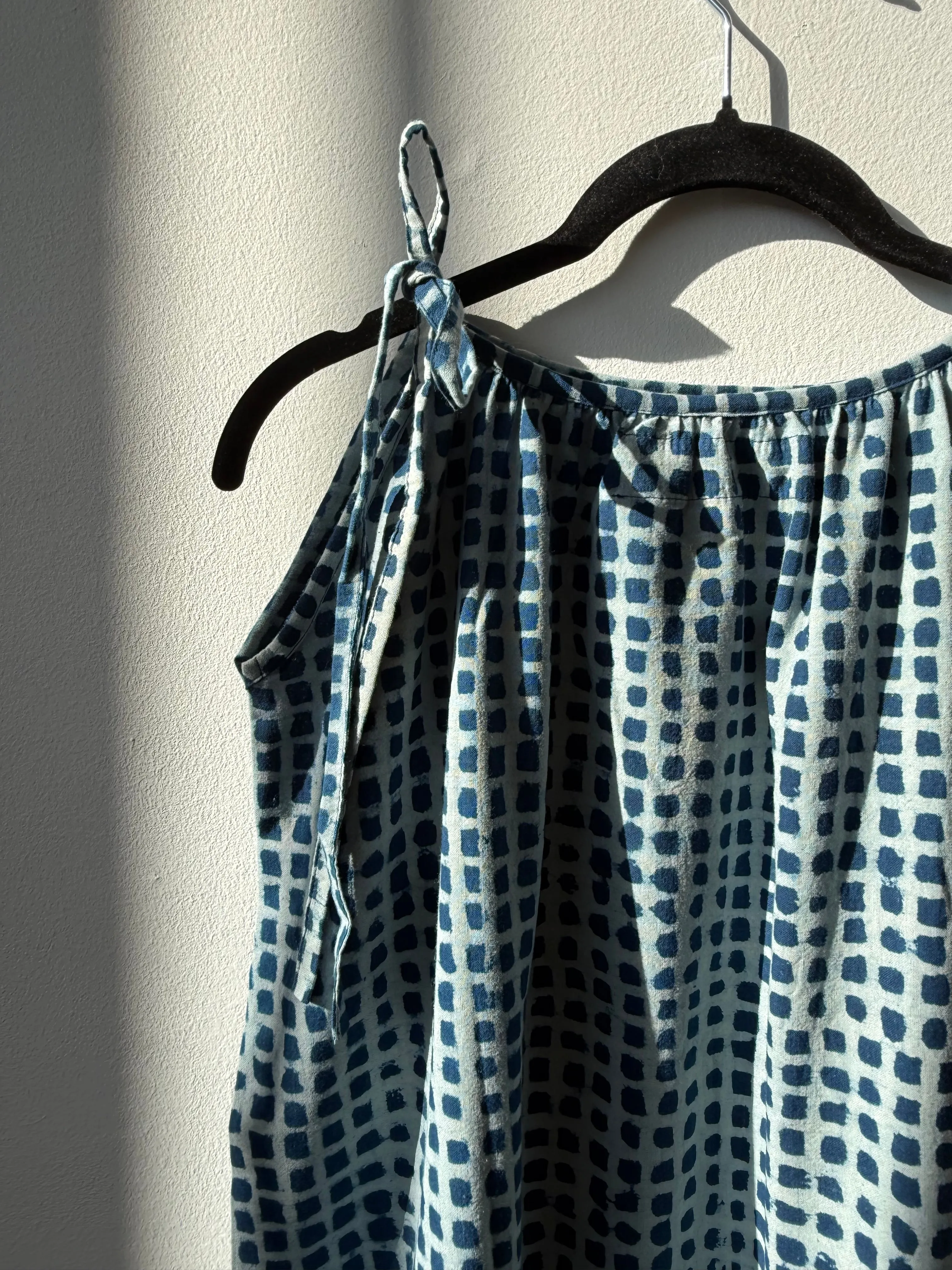 Aurore Dress Indigo Check sold by Happy French Gang product image thumbnail 3