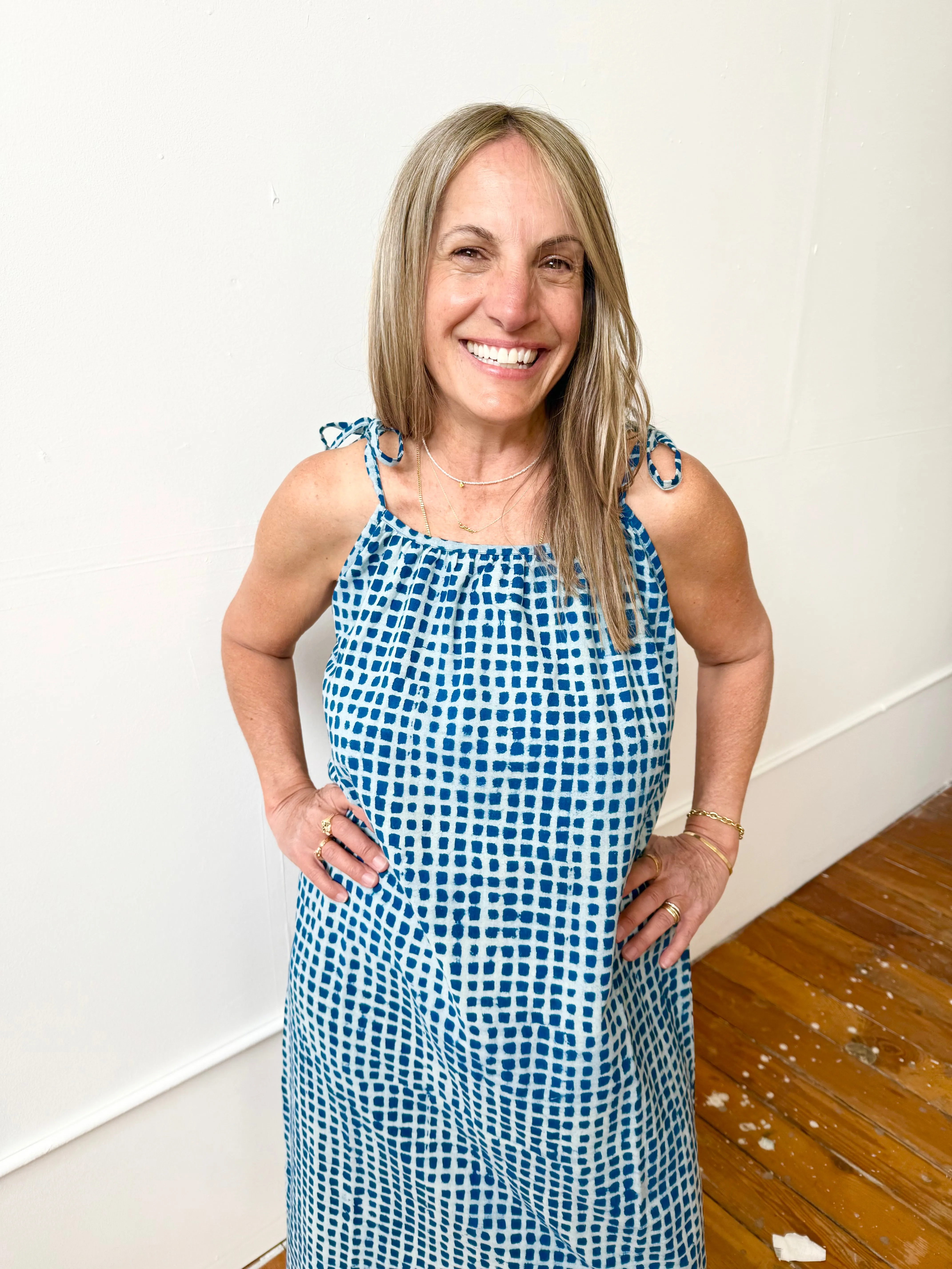 Aurore Dress Indigo Check sold by Happy French Gang product image thumbnail 5