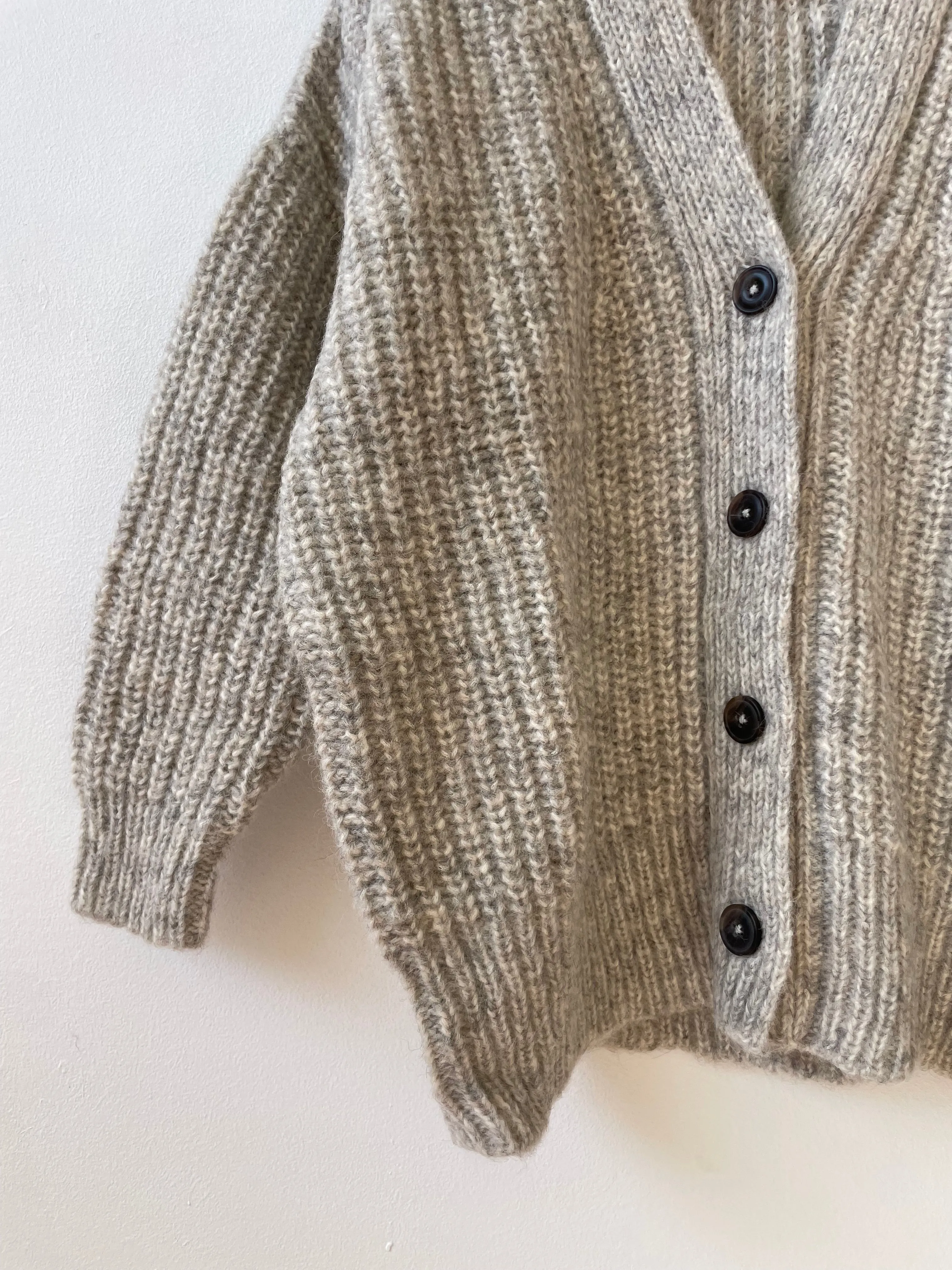 Silver Gaston Cardigan, Undyed Alpaca sold by Happy French Gang product image thumbnail 2
