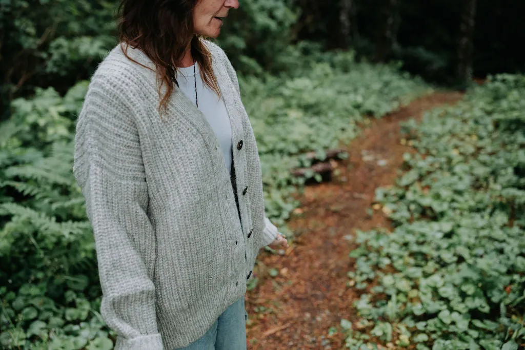 Silver Gaston Cardigan, Undyed Alpaca sold by Happy French Gang product image thumbnail 4