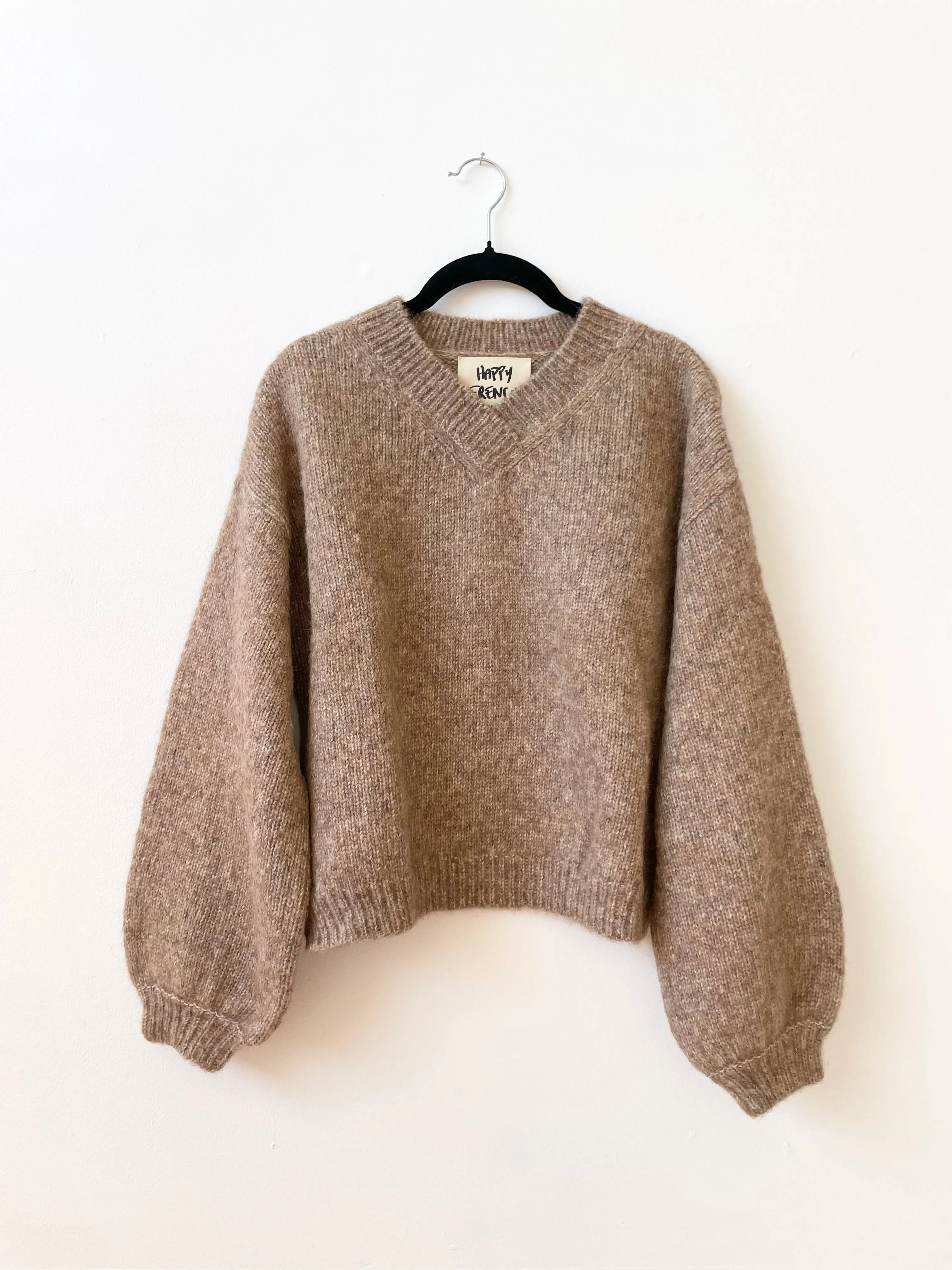 Hand-loomed Camel Félix Sweater, Undyed Alpaca sold by Happy French Gang