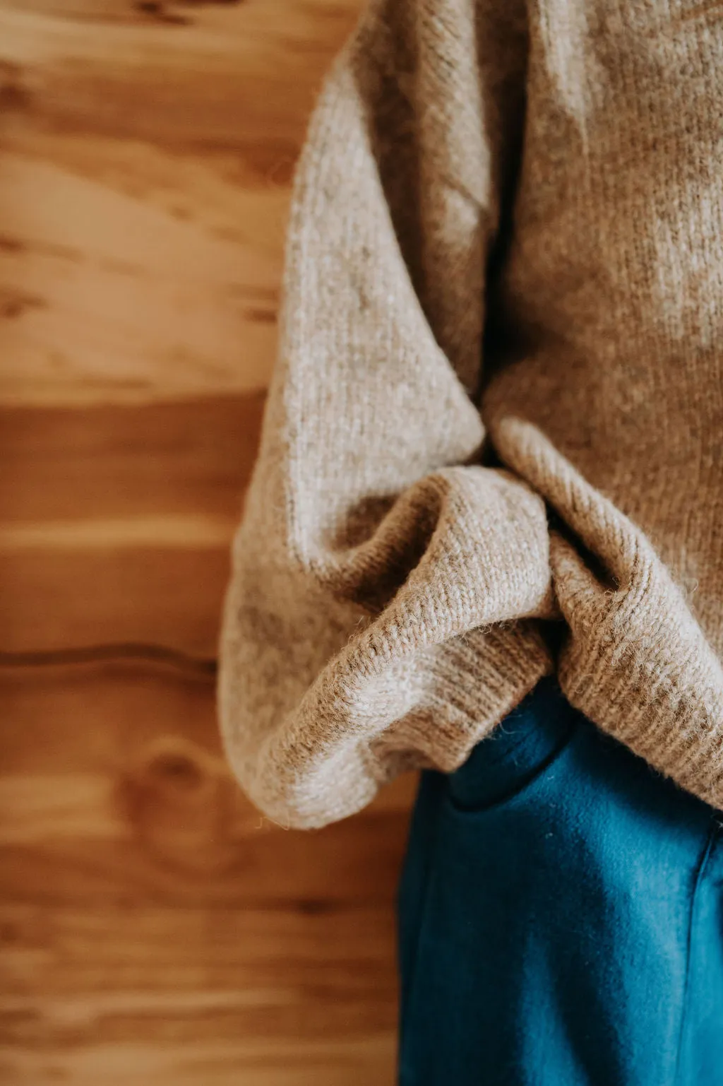 Hand-loomed Camel Félix Sweater, Undyed Alpaca sold by Happy French Gang product image thumbnail 4