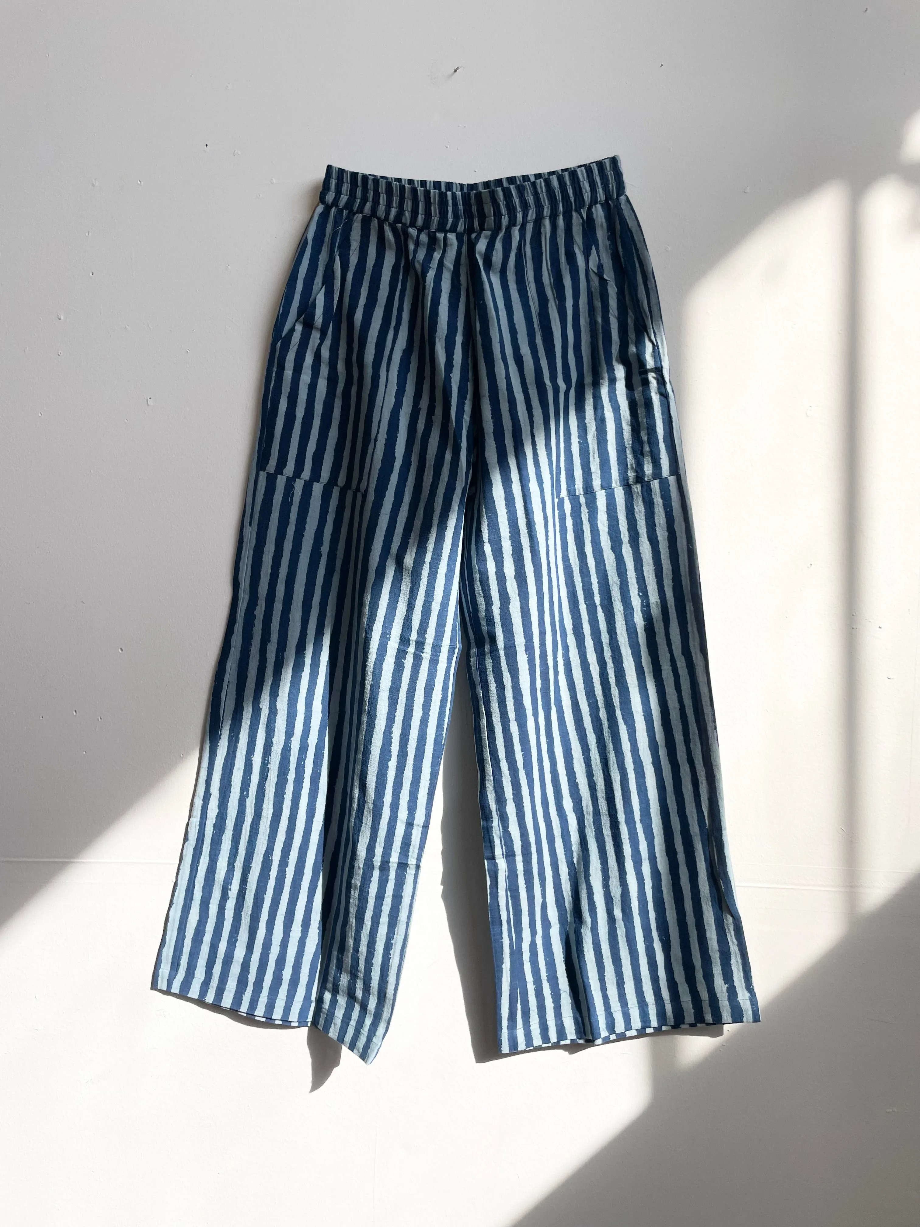 Omar Indigo Stripes Light Pants sold by Happy French Gang
