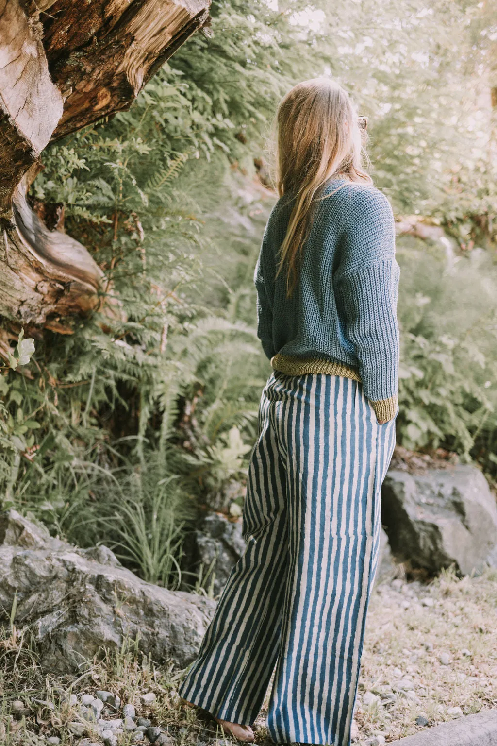 Omar Indigo Stripes Light Pants sold by Happy French Gang product image thumbnail 5