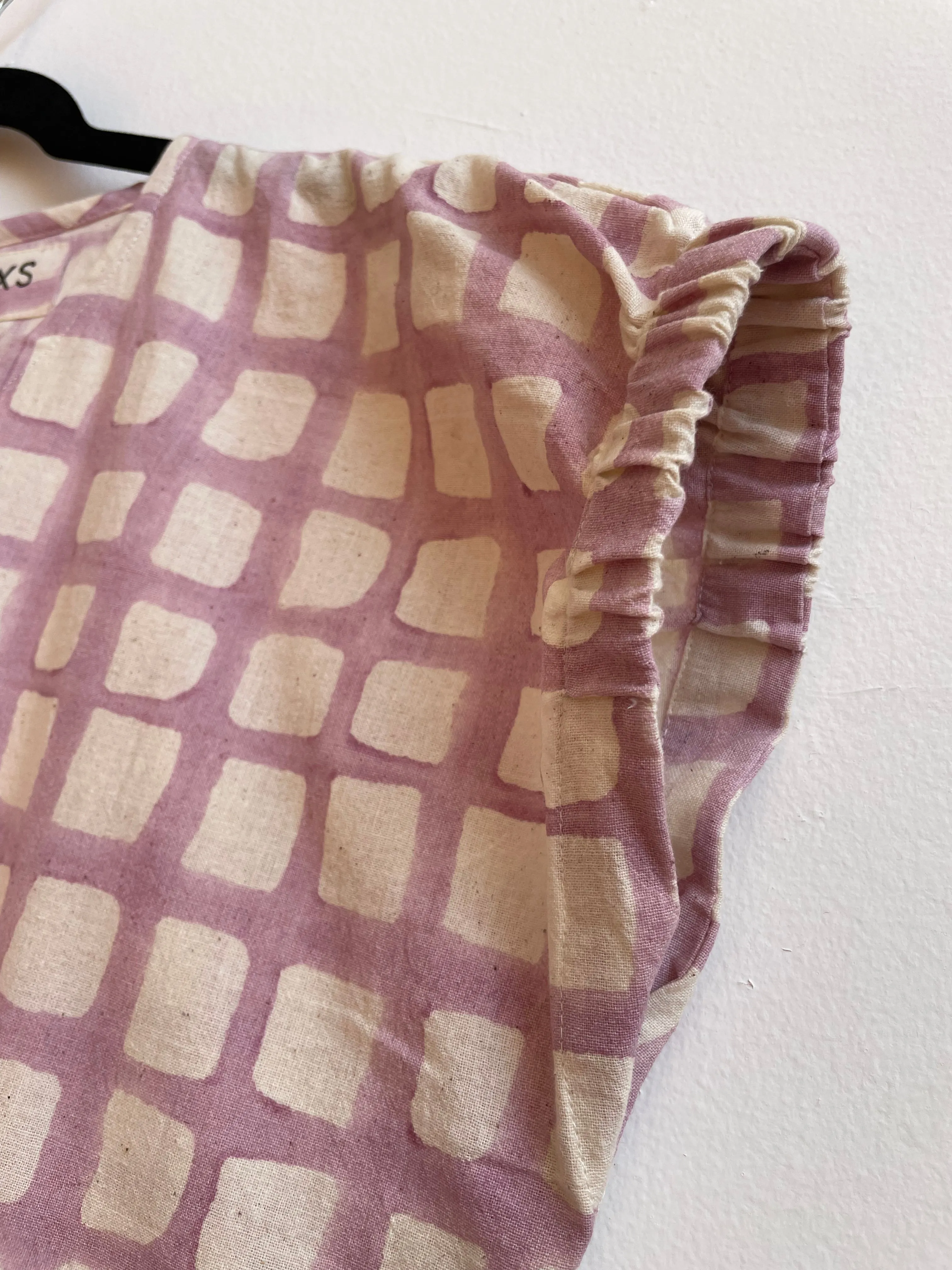 Zélia Top Lavender Grid (XS-XXL) sold by Happy French Gang product image thumbnail 3