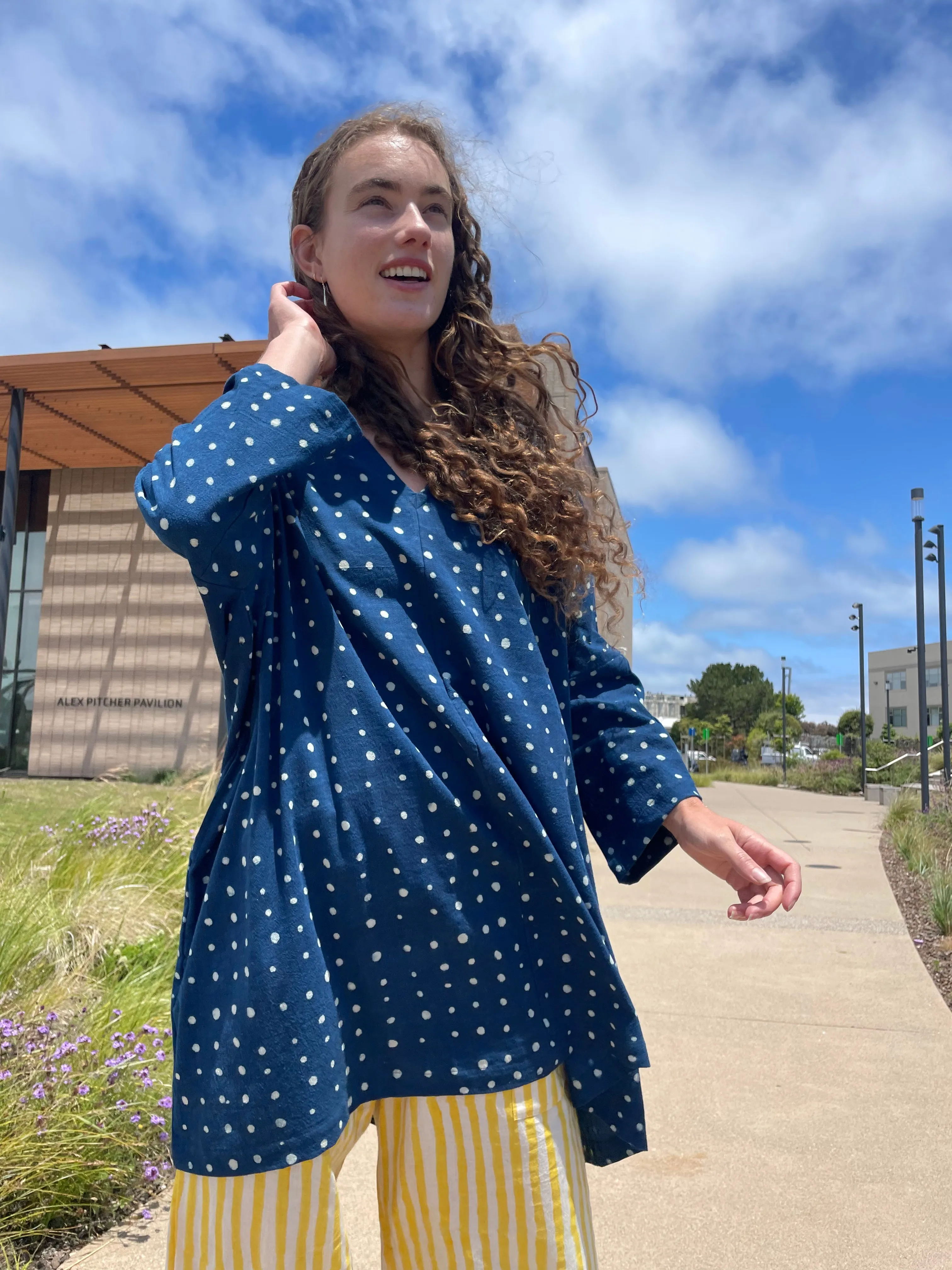 Indigo & Dots Dress/Tunic sold by Happy French Gang