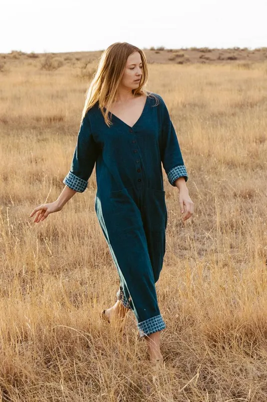 Indigo Jumpsuit sold by Happy French Gang
