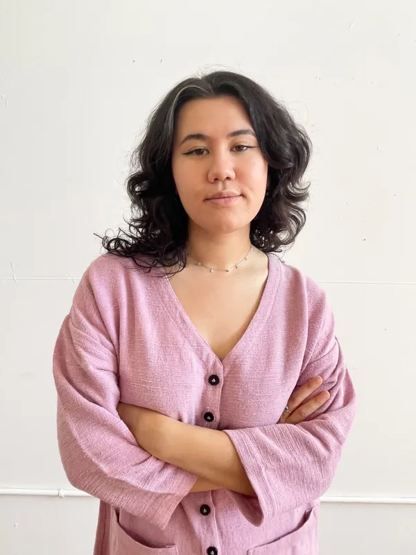 Lavender Textured Jumpsuit sold by Happy French Gang