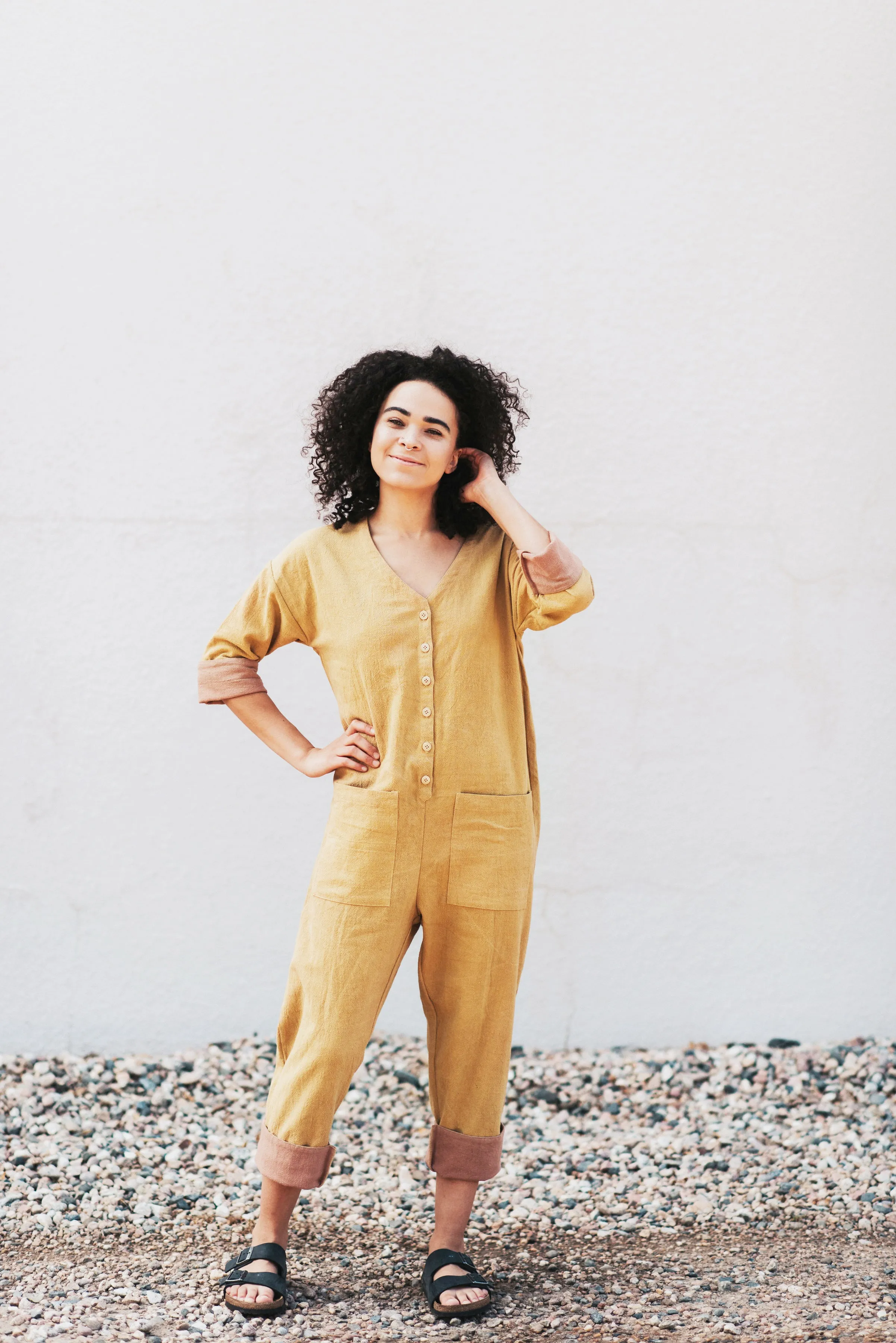 Mustard Jumpsuit sold by Happy French Gang product image thumbnail 4