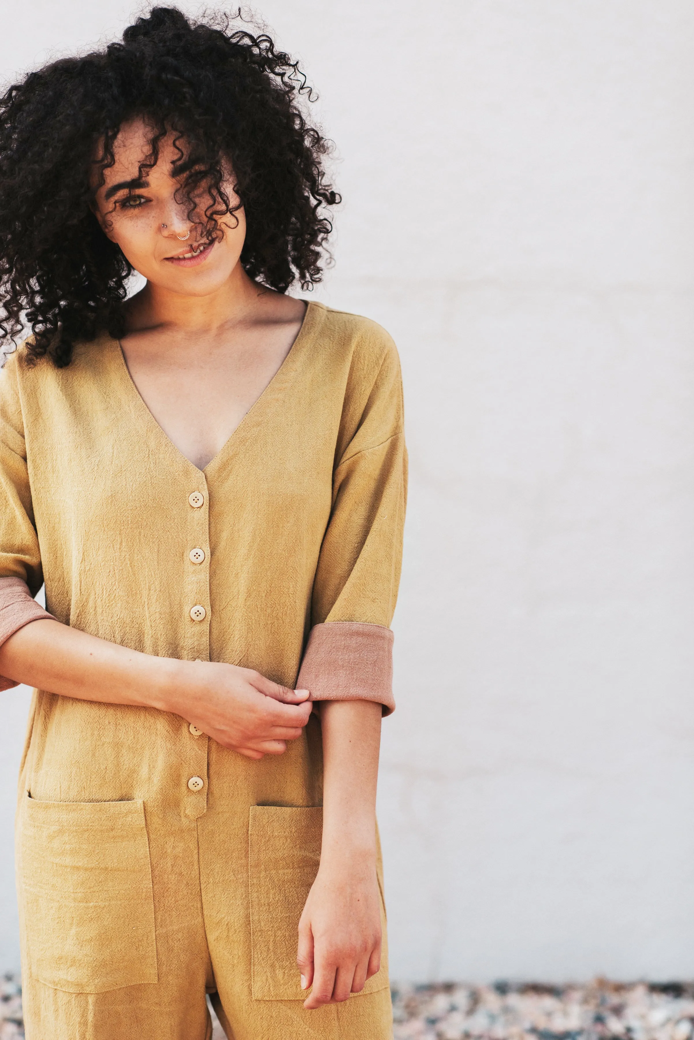 Mustard Jumpsuit sold by Happy French Gang product image thumbnail 5