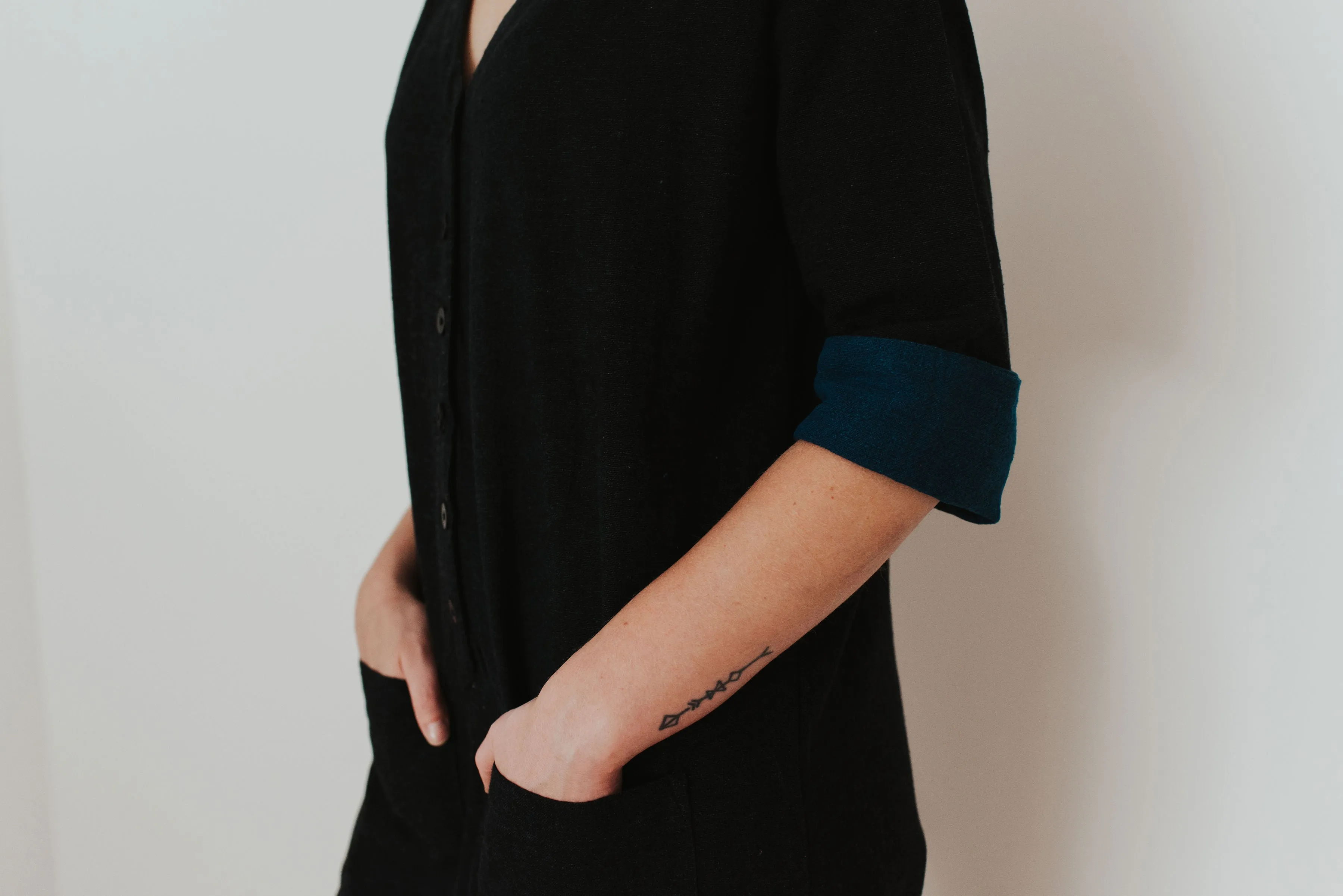 Black & Indigo Inside Cuff Jumpsuit sold by Happy French Gang product image thumbnail 2