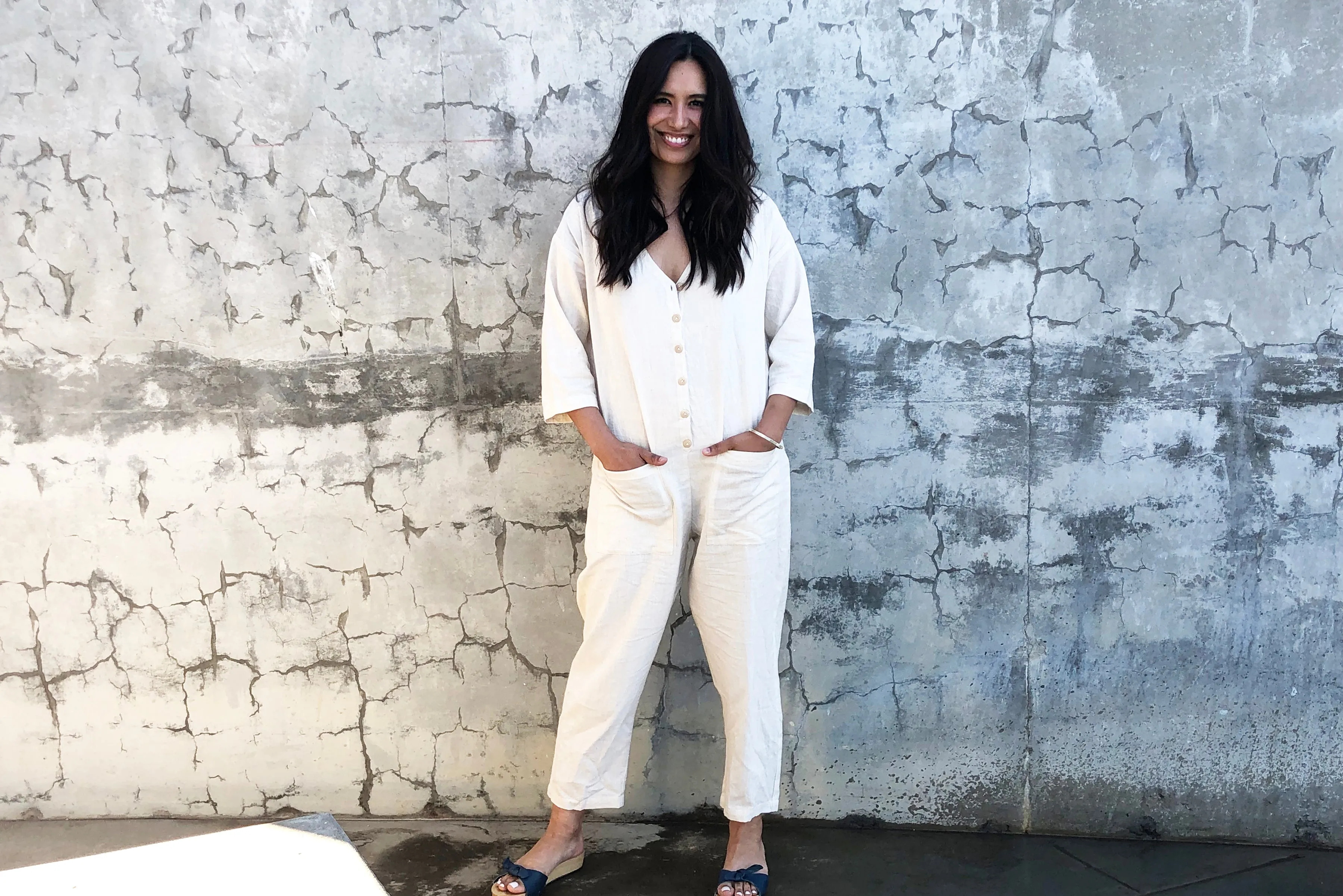 White Extra Light Jumpsuit sold by Happy French Gang product image thumbnail 2