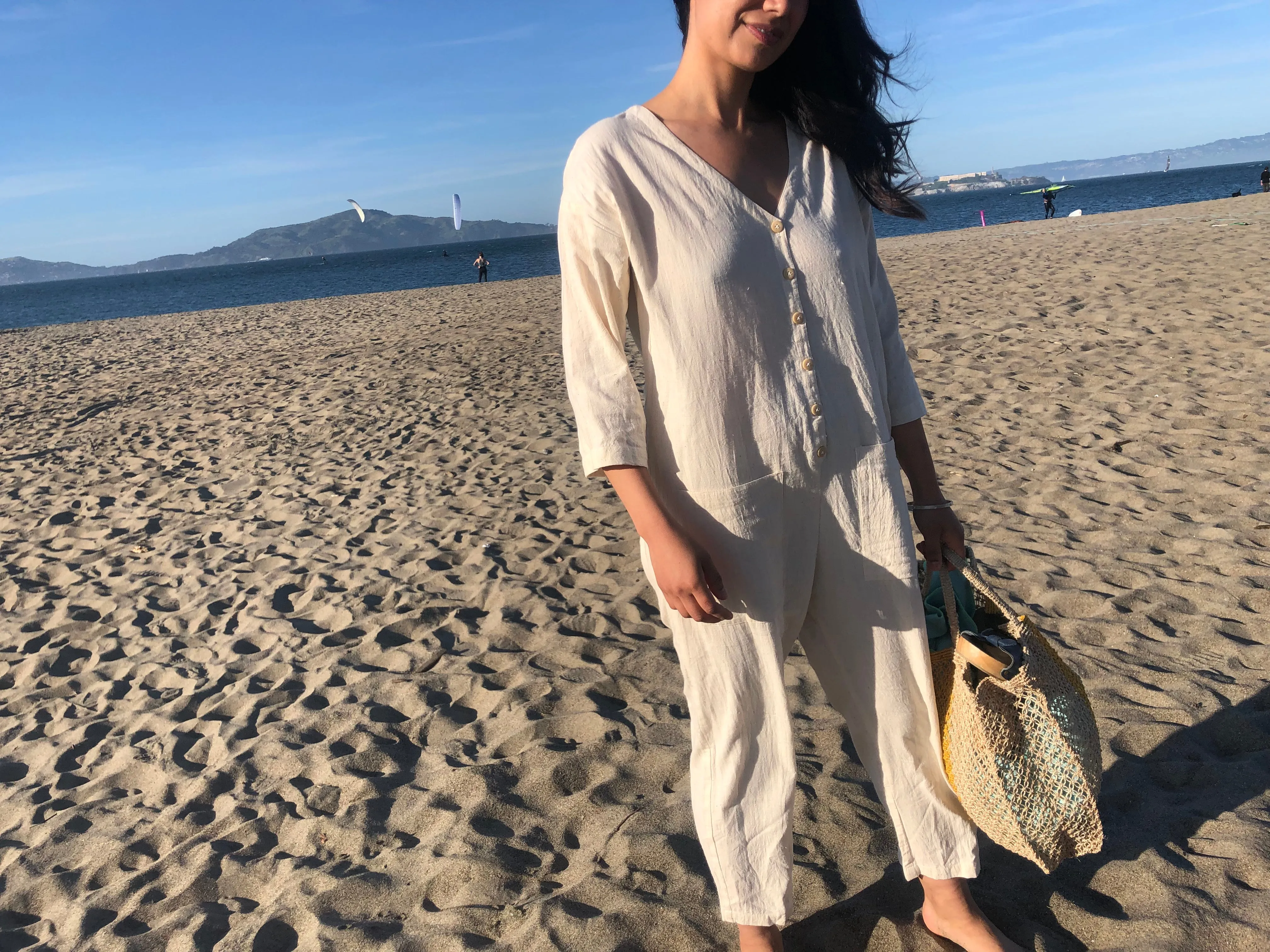 White Extra Light Jumpsuit sold by Happy French Gang product image thumbnail 5