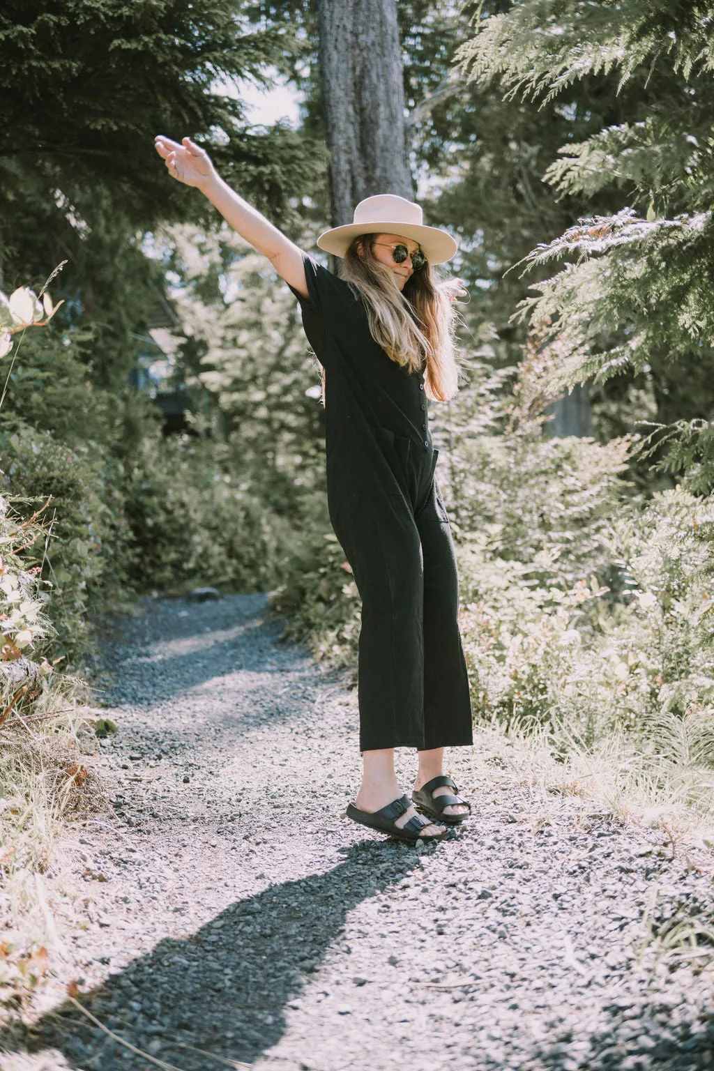 Short Sleeve Light Black Jumpsuit sold by Happy French Gang product image thumbnail 2