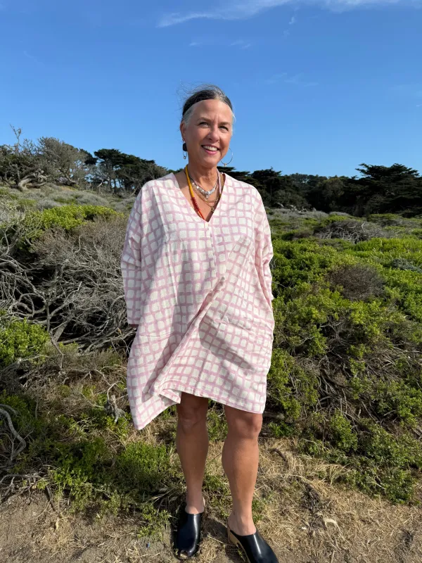 Dress / Tunic Lavender Grid sold by Happy French Gang