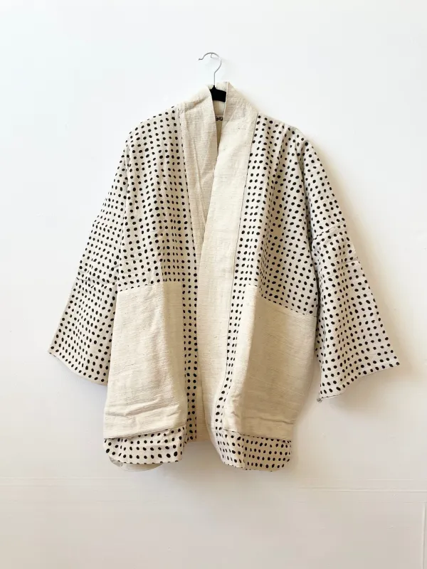 Black Dots White Coat made by Happy French Gang