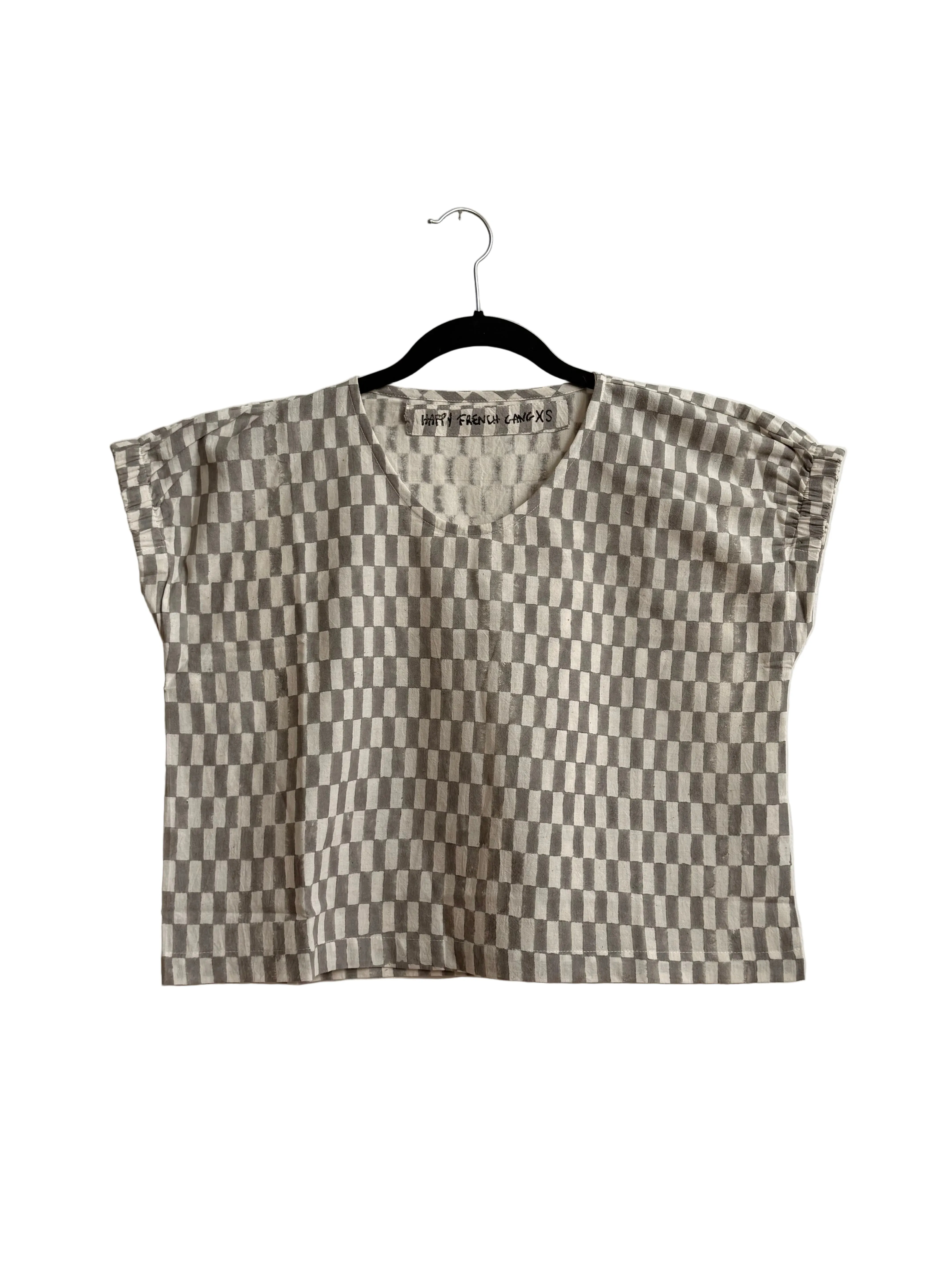 Zélia Top Petit Rectangle - Grey sold by Happy French Gang