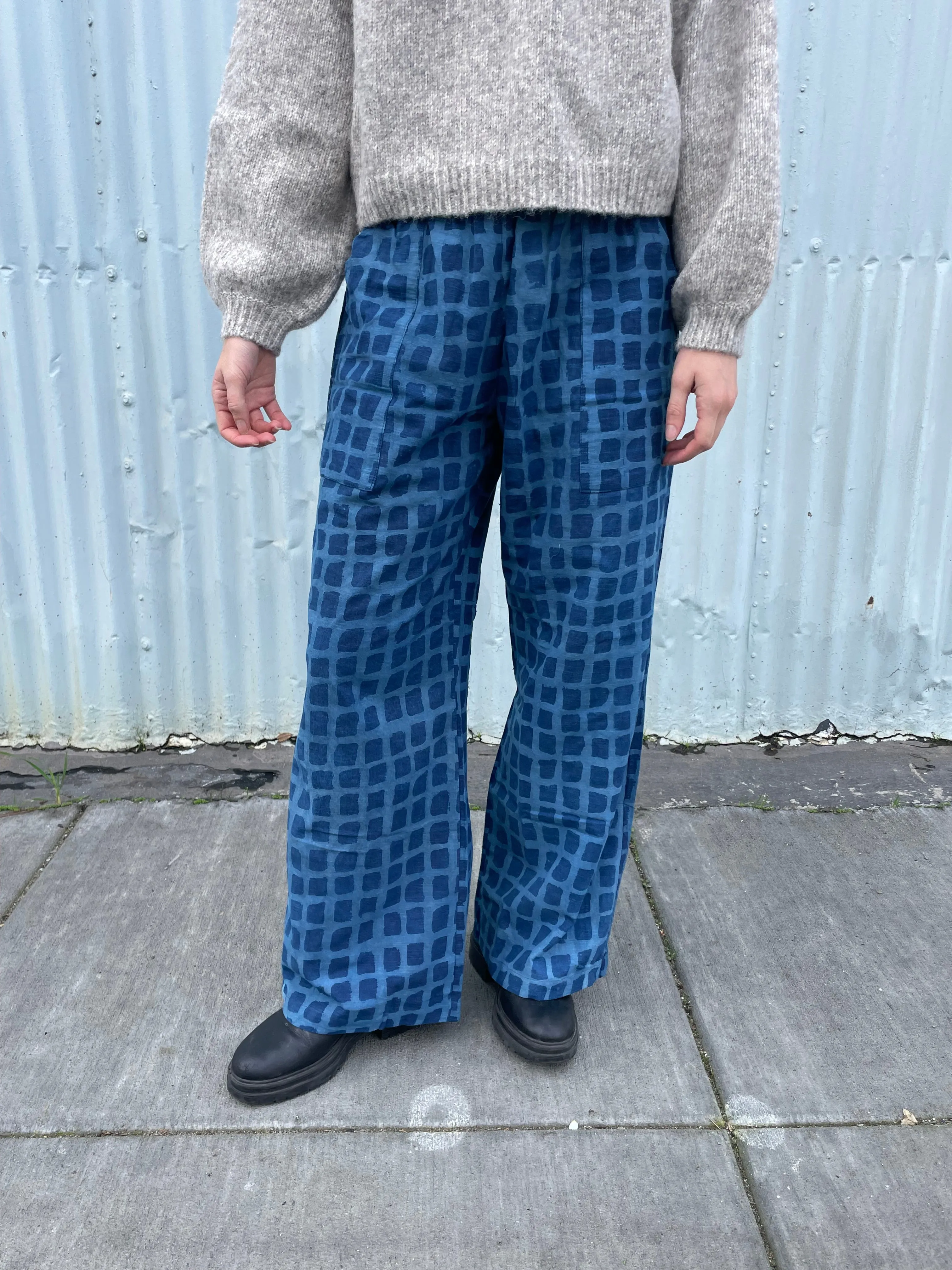 Omar Indigo Big Square Pants sold by Happy French Gang product image thumbnail 3