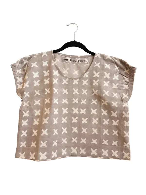 Zélia Top Grey Cross made by Happy French Gang