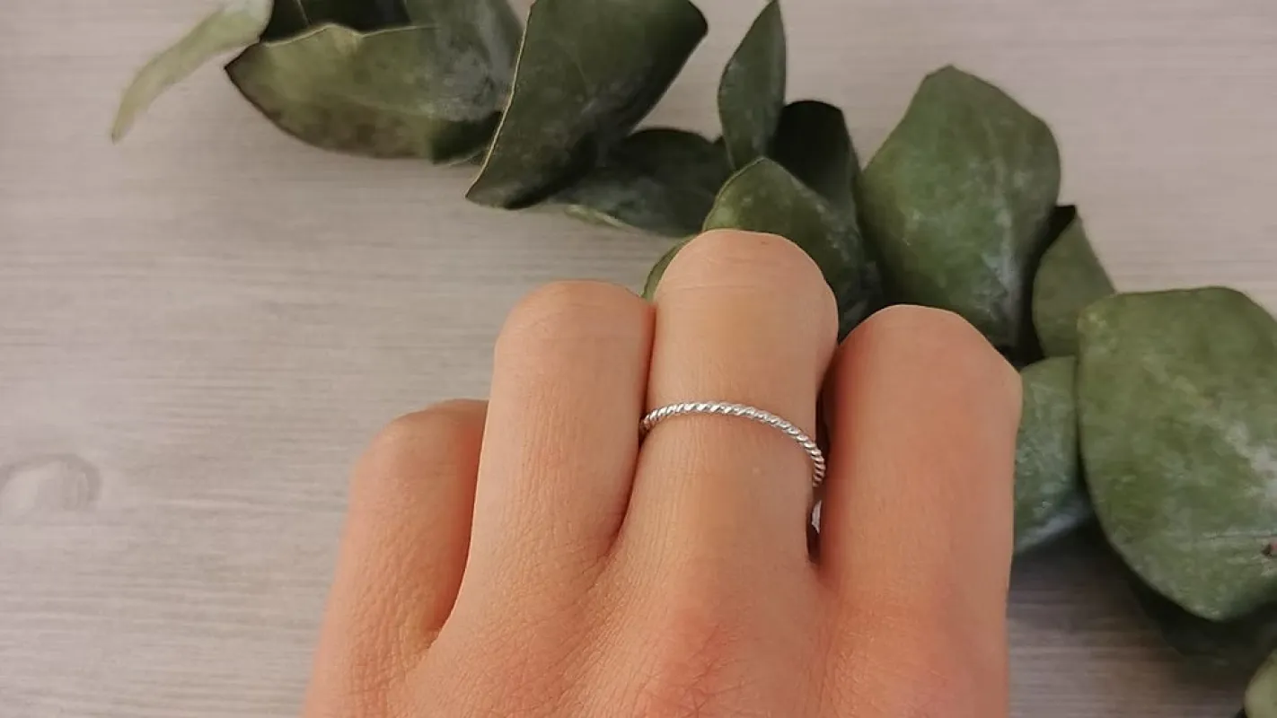 ROPE - Twisted Stackable Ring made by Cokluch