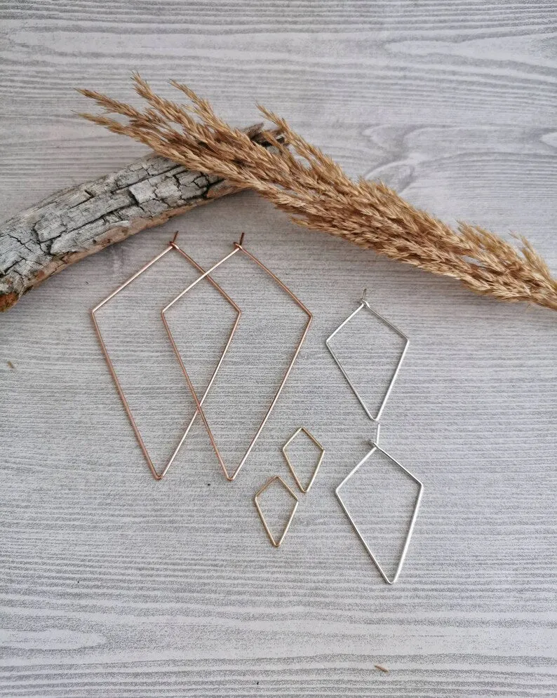 SWAN DIAMOND - Geometric Hoop Earrings sold by Cokluch