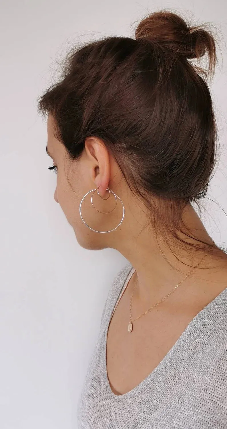 Boucles d'oreilles Créoles - SWAN CIRCLE sold by Cokluch product image thumbnail 2