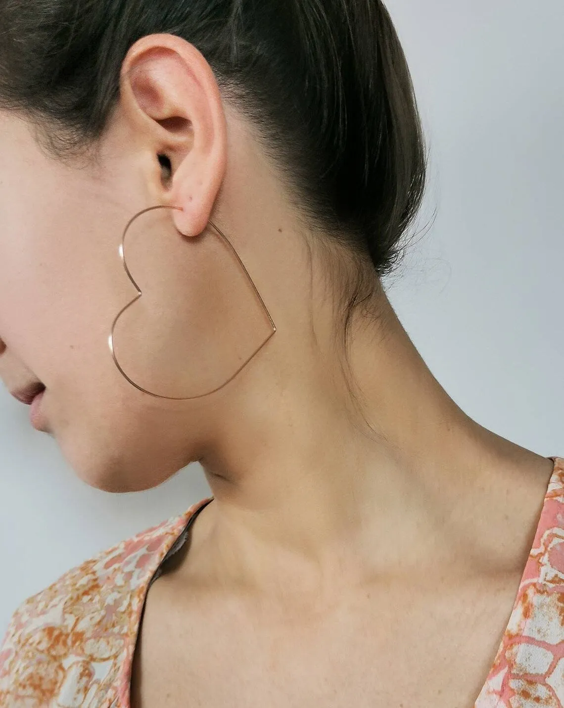 SWAN HEART Geometric Hoop Earrings sold by Cokluch product image thumbnail 4