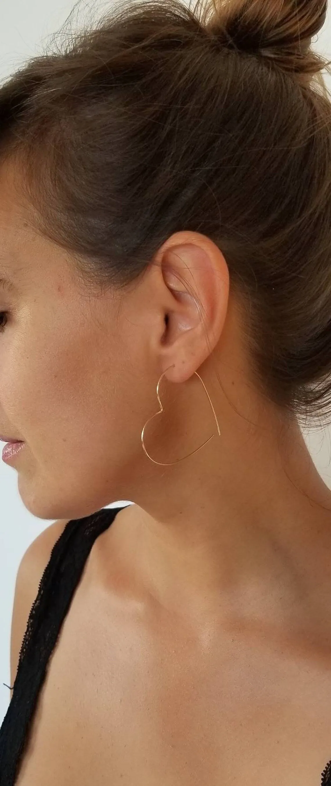 SWAN HEART Geometric Hoop Earrings sold by Cokluch product image thumbnail 3