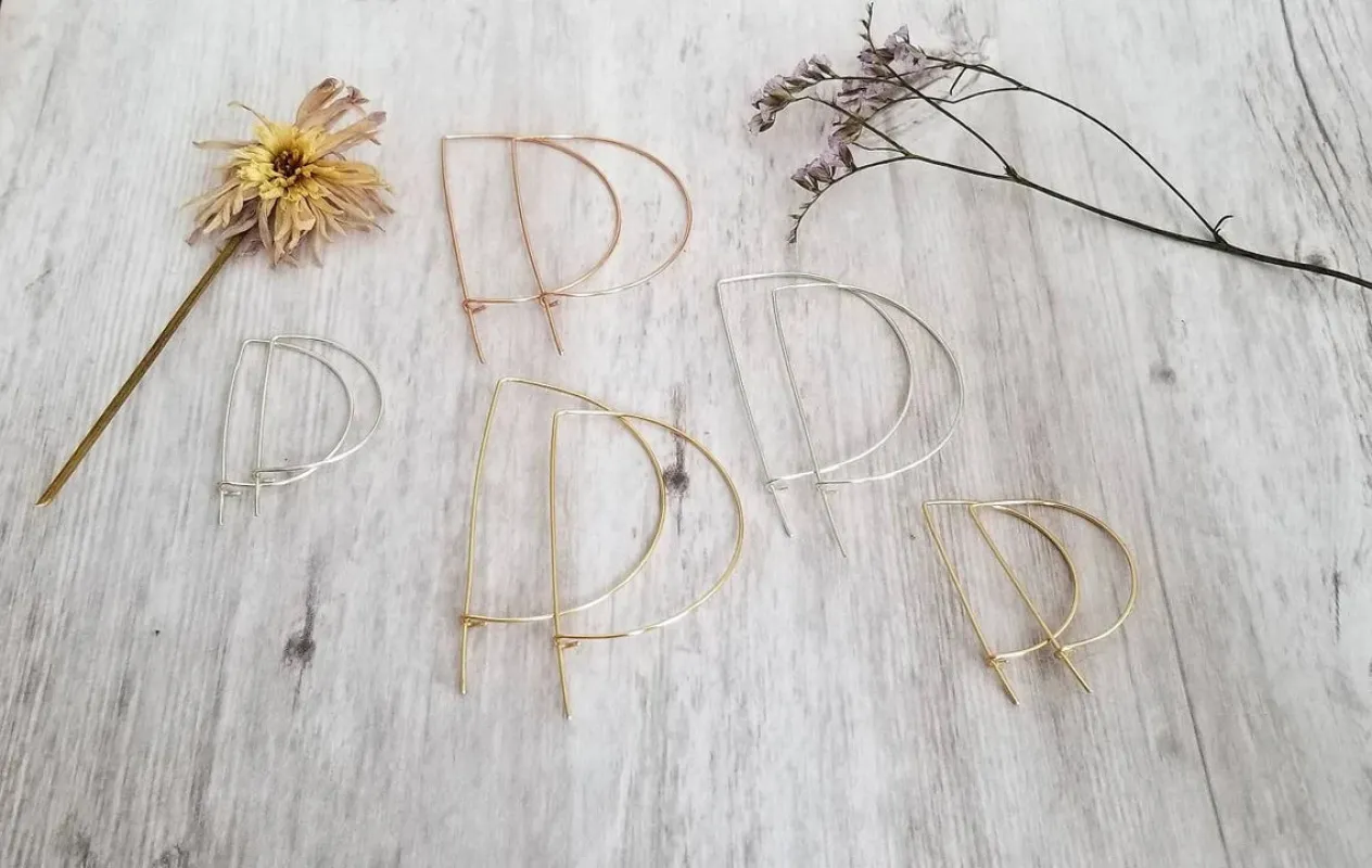 PERSEPHONE - Half Moon Hoop Earrings made by Cokluch