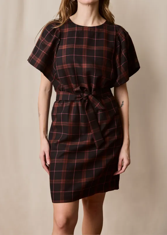 BLOOM Dress - Burgundy Plaid sold by Cokluch
