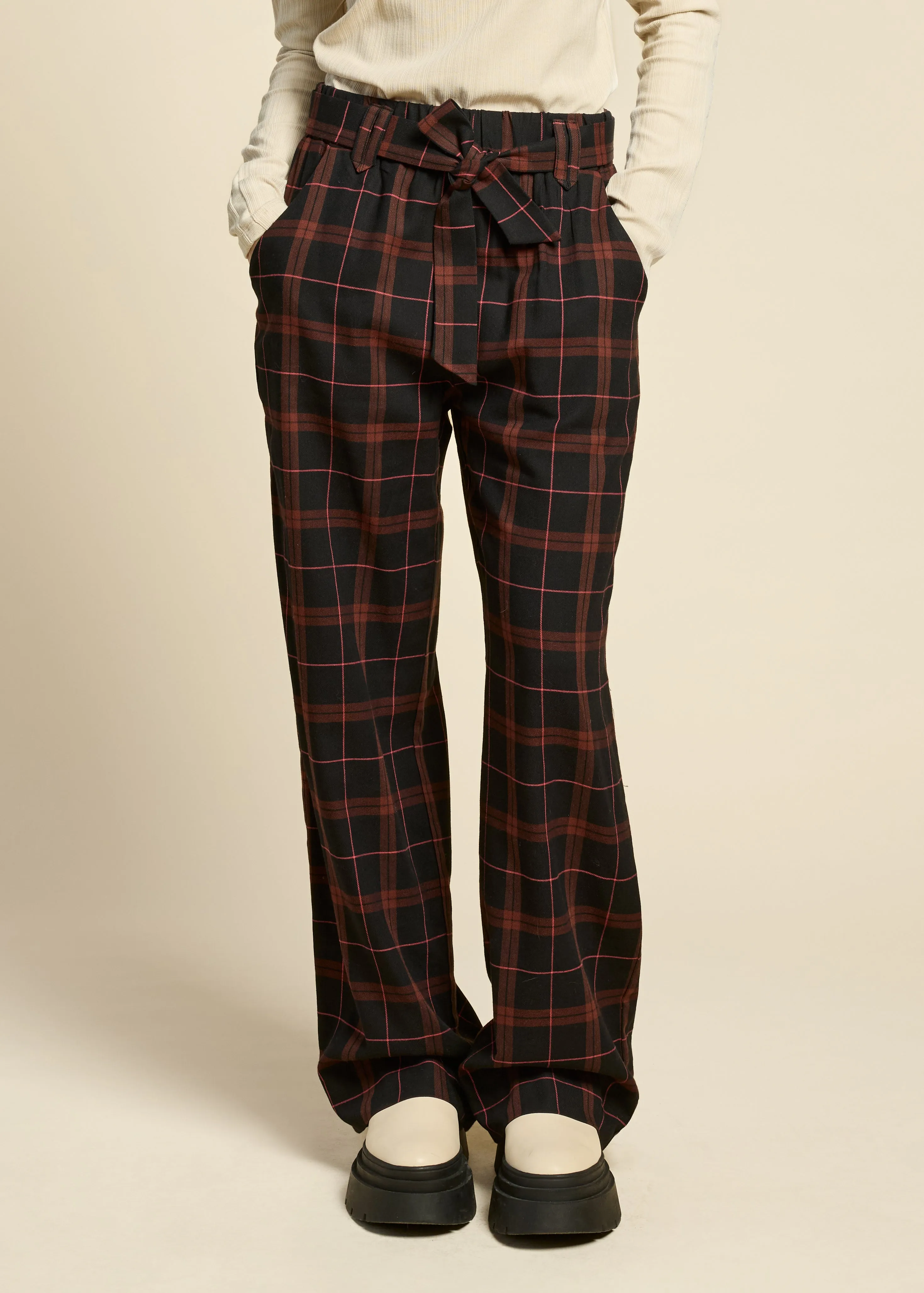 WEST COAST Pants - Burgundy Plaid sold by Cokluch