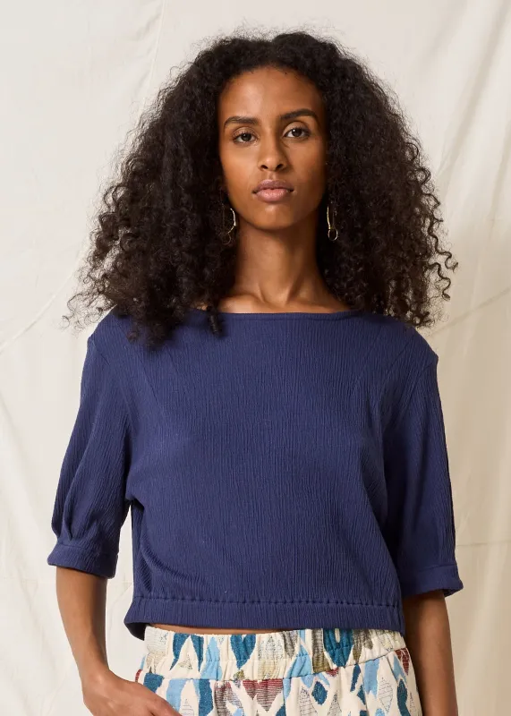 TARA Blouse - Navy sold by Cokluch