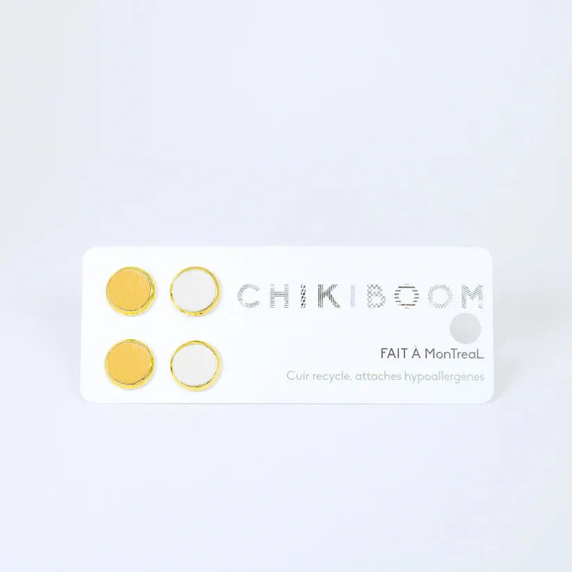 Recycled leather earrings - Duo sold by Cokluch product image thumbnail 3