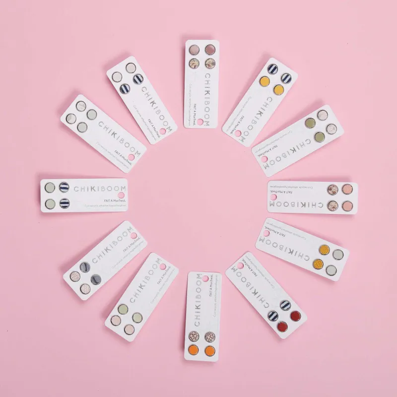 Recycled leather earrings - Duo sold by Cokluch