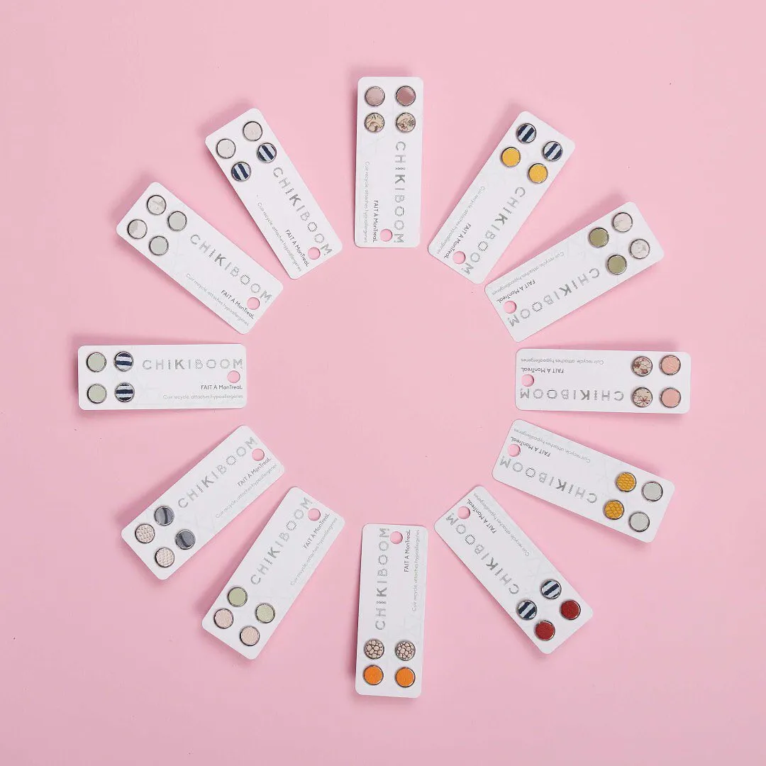 Recycled leather earrings - Duo sold by Cokluch