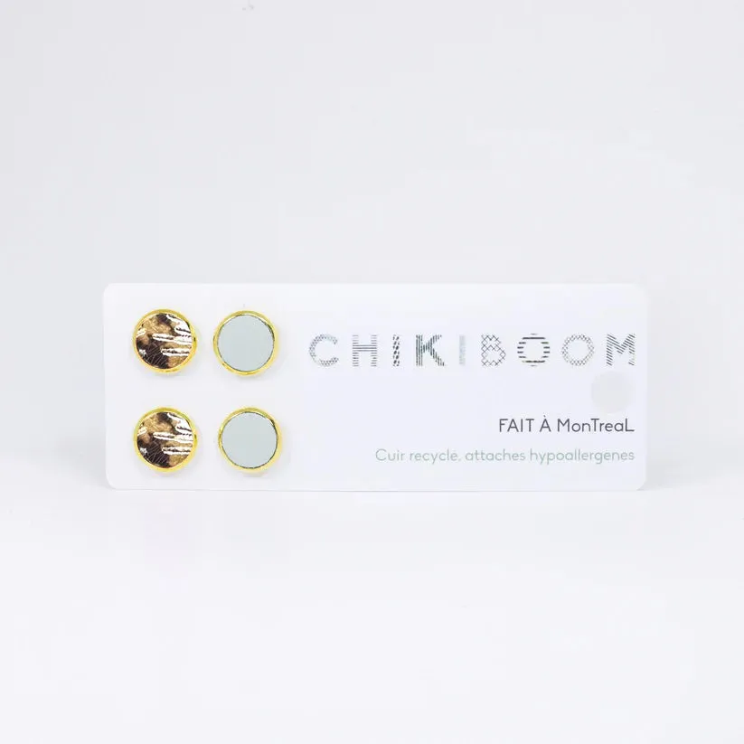 Recycled leather earrings - Duo sold by Cokluch product image thumbnail 5