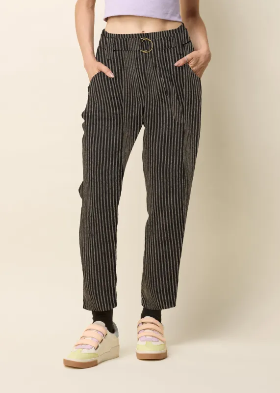 YASMINA Pants - Black Striped made by Cokluch