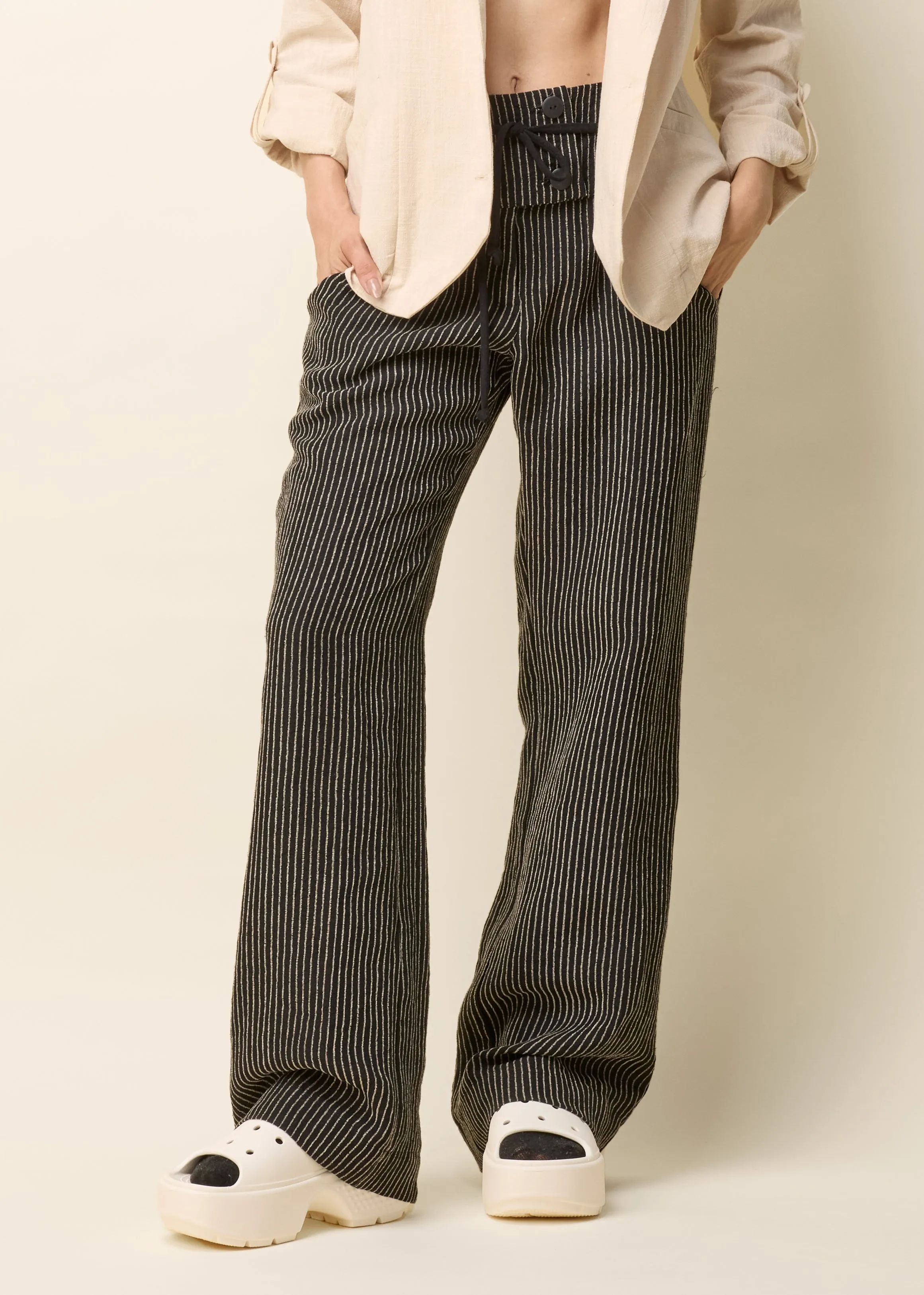 TAMAR Pants - Black Striped sold by Cokluch