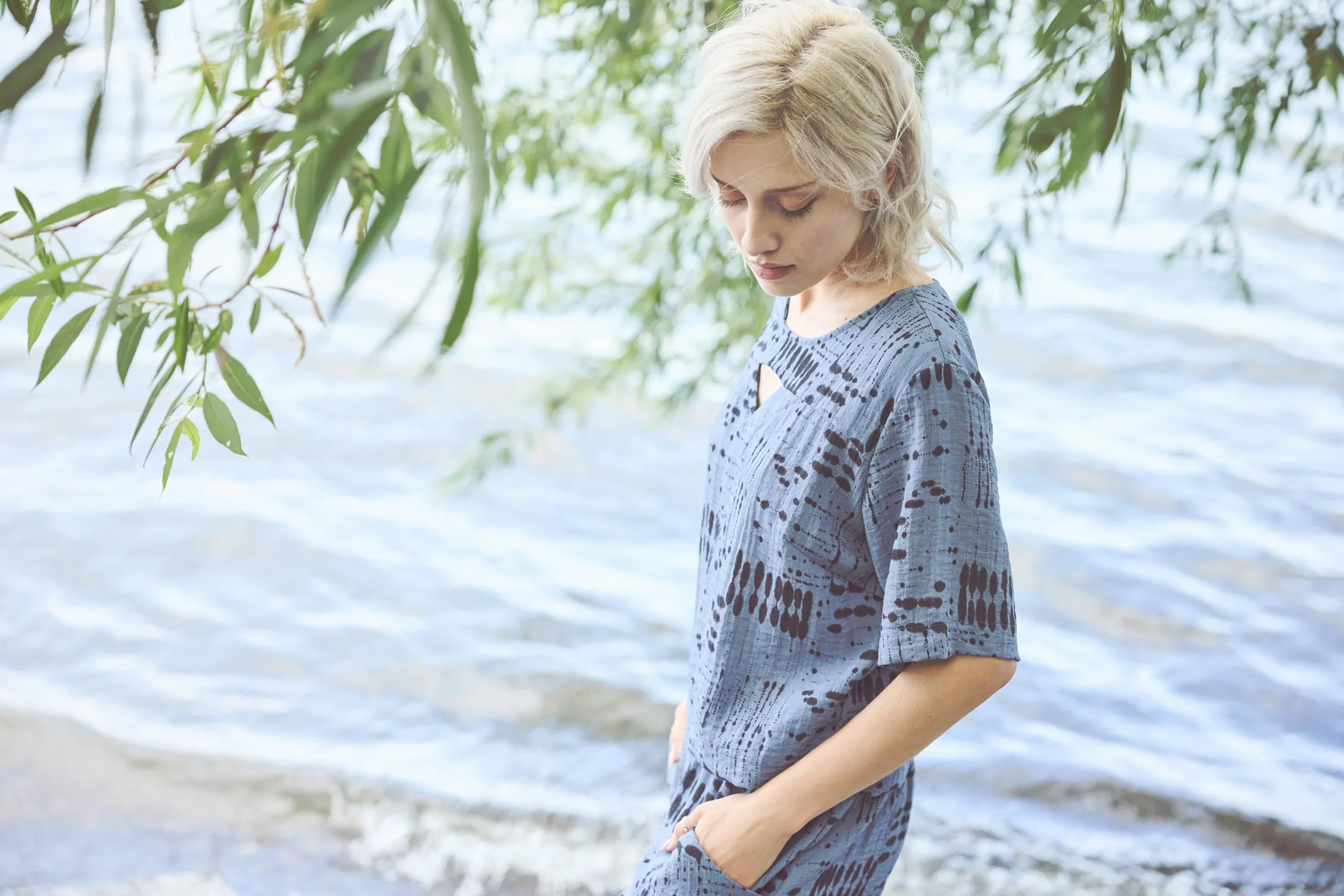 VEE Top - Blue Ink sold by Cokluch product image thumbnail 4