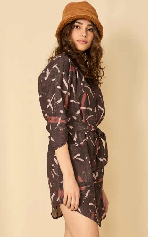 LANDING Dress - Brush Cassis made by Cokluch