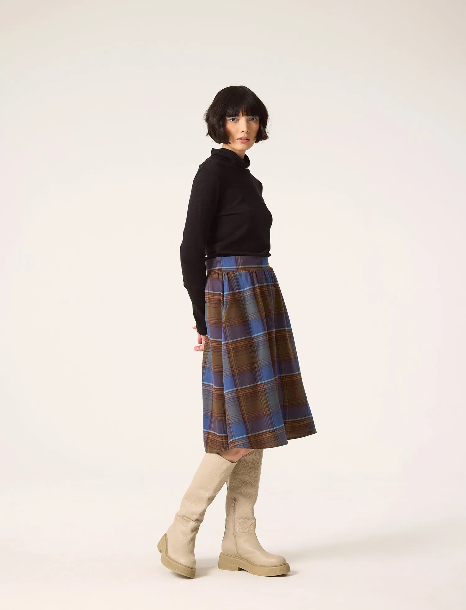ALISMA Skirt - Blue Plaid sold by Cokluch product image thumbnail 2