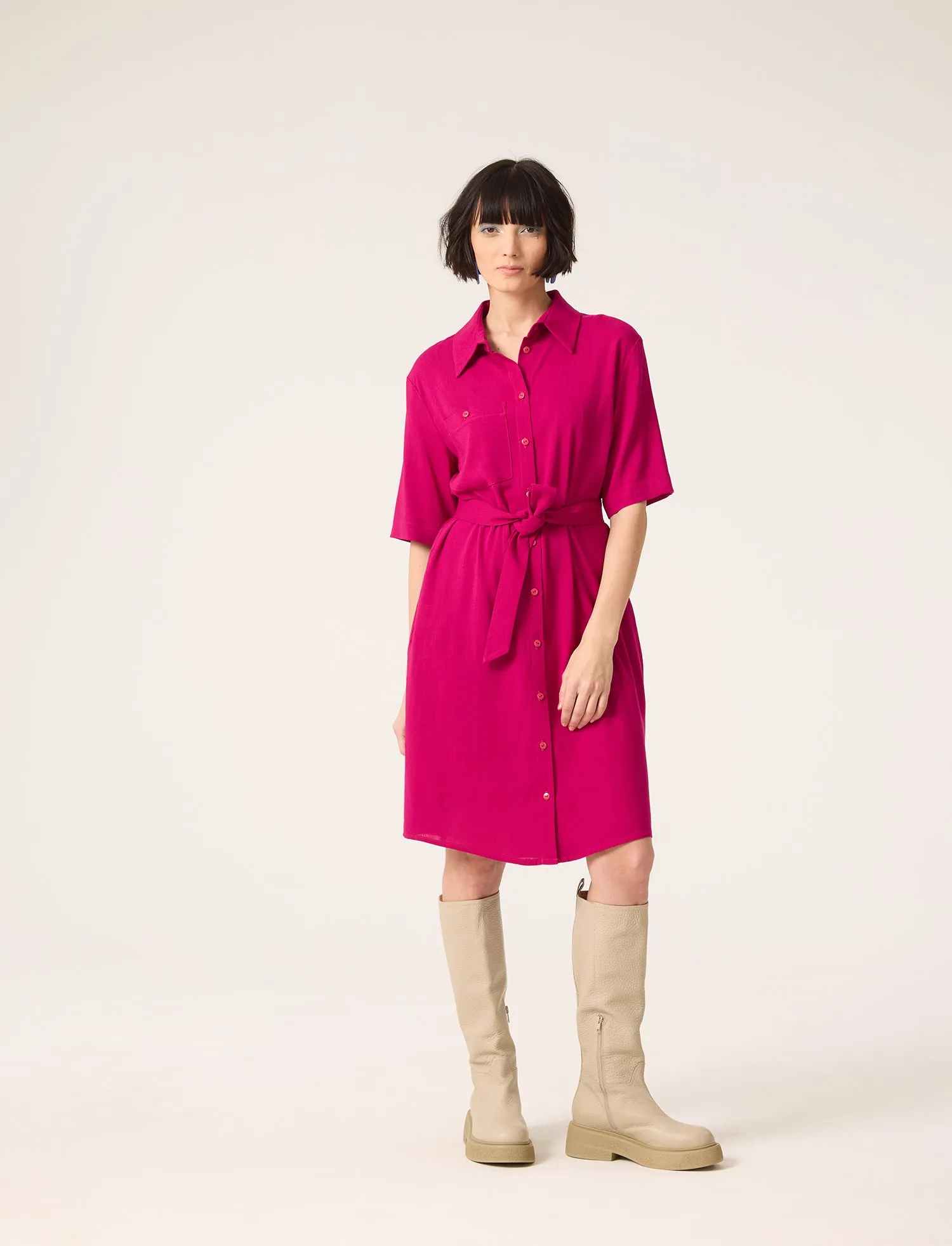 MYRIADE Shirt dress - Berry sold by Cokluch product image thumbnail 2