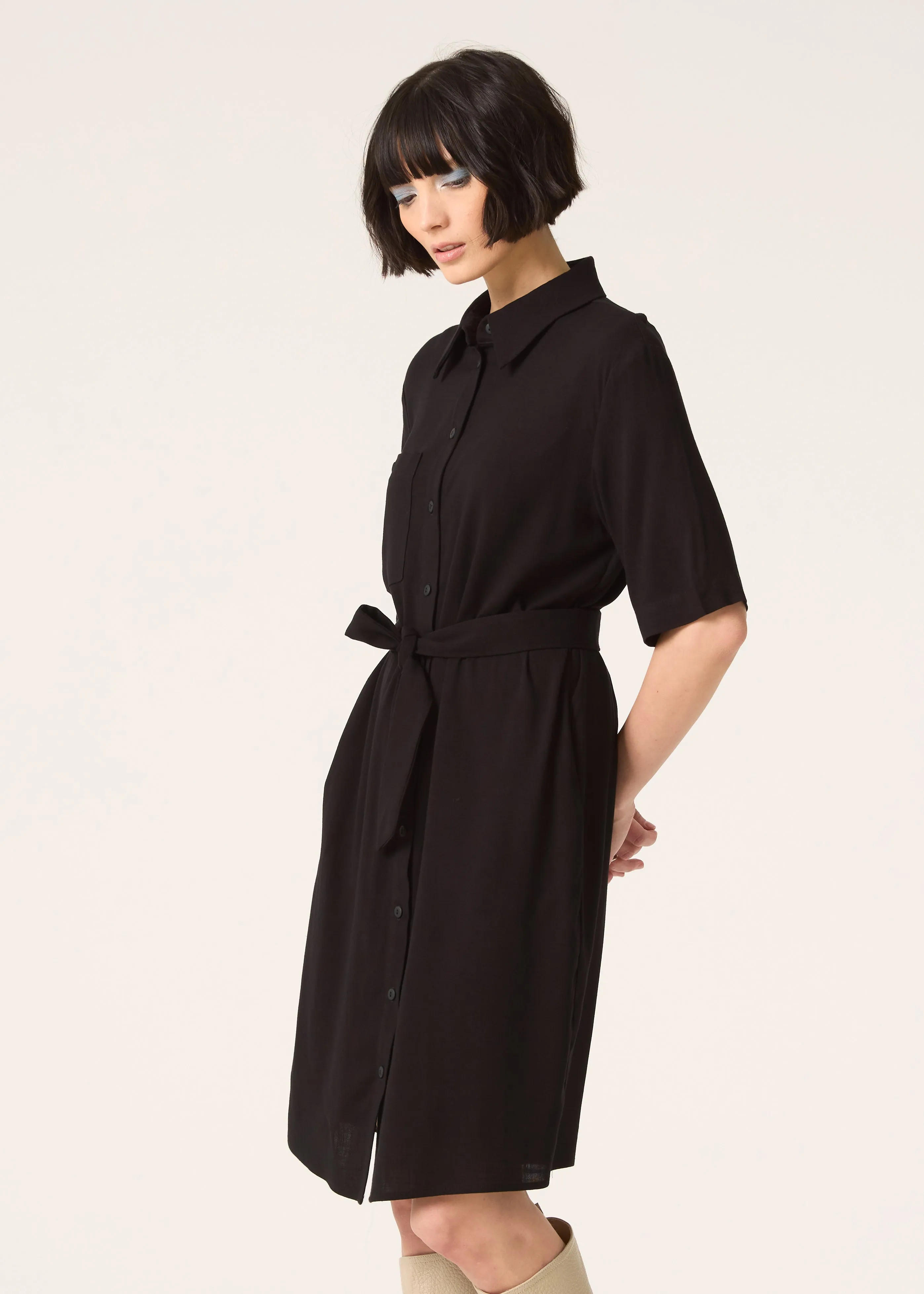 MYRIADE Shirt dress - Black sold by Cokluch