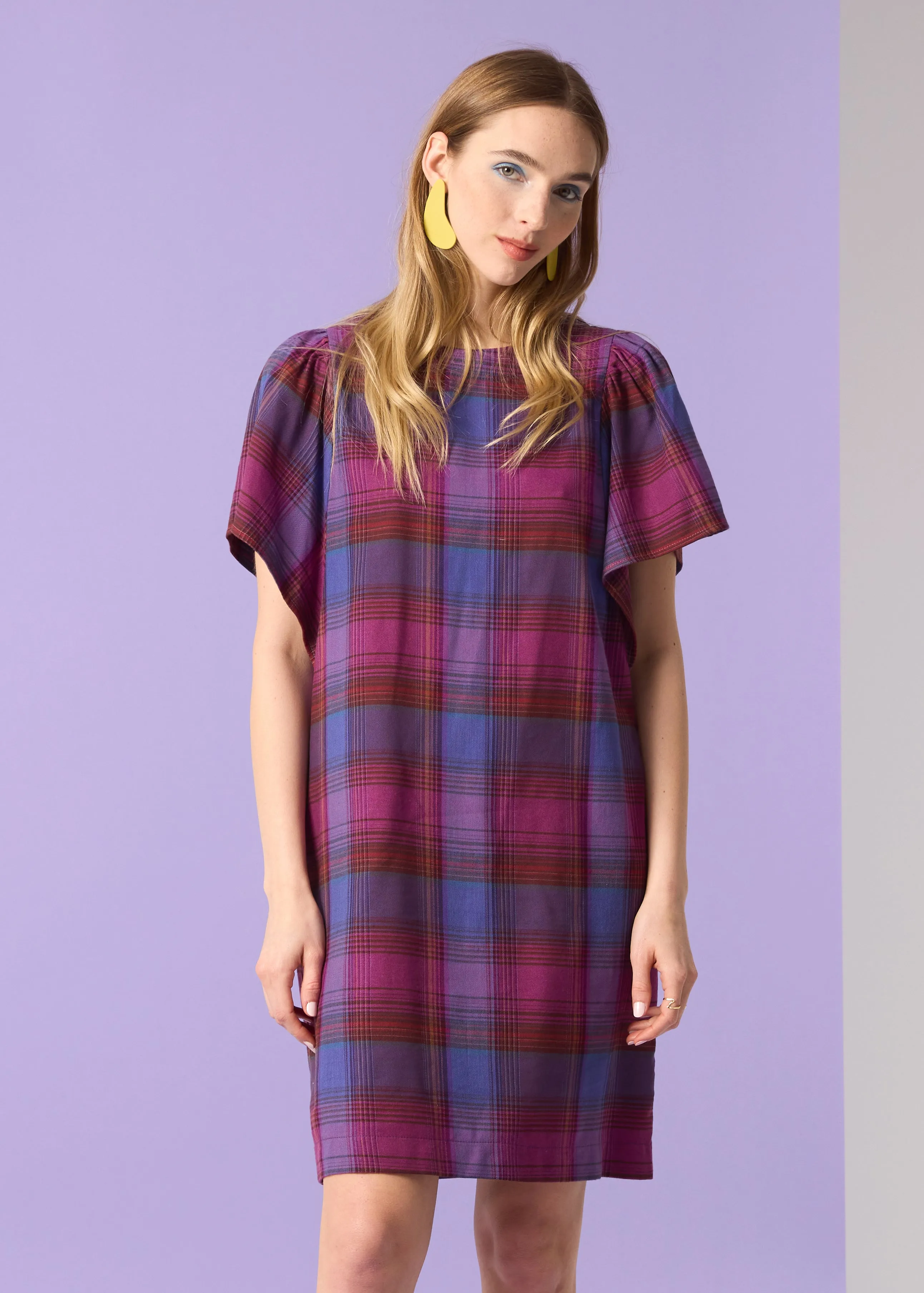 BLOOM Dress - Purple Plaid sold by Cokluch