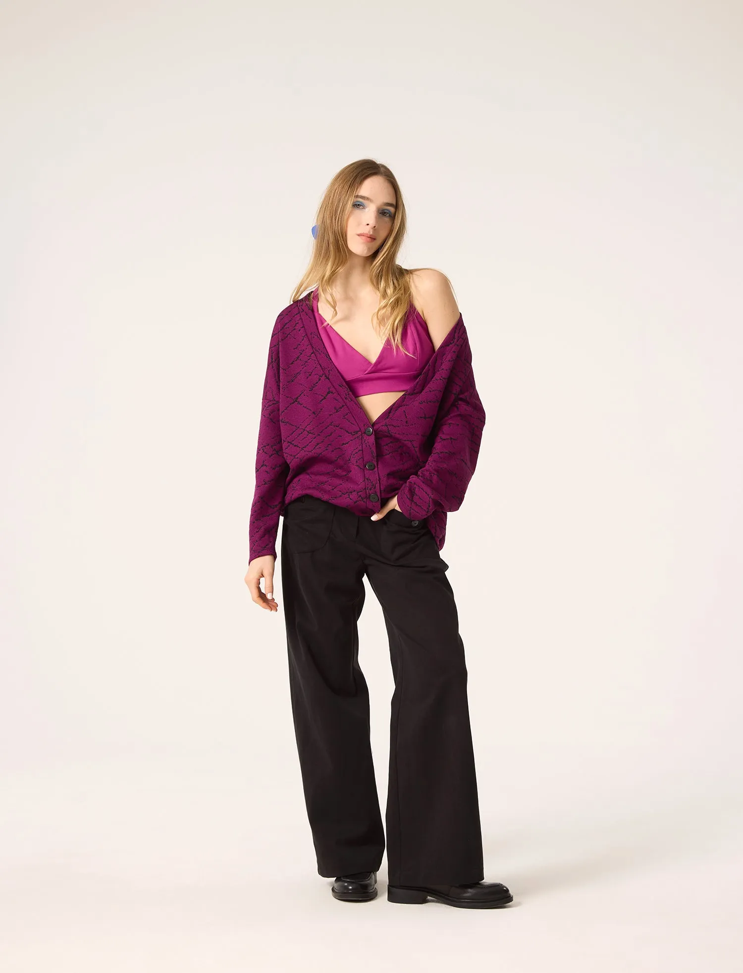 WOODLAND Cardigan - Magenta sold by Cokluch product image thumbnail 2