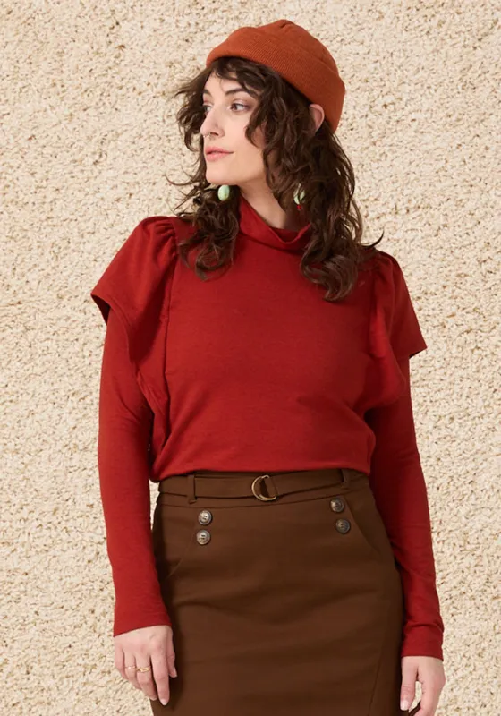 WHITNEY Sweater - Brick made by Cokluch