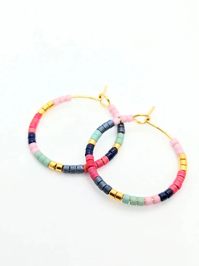 Tropical Hoop Earrings sold by Cokluch