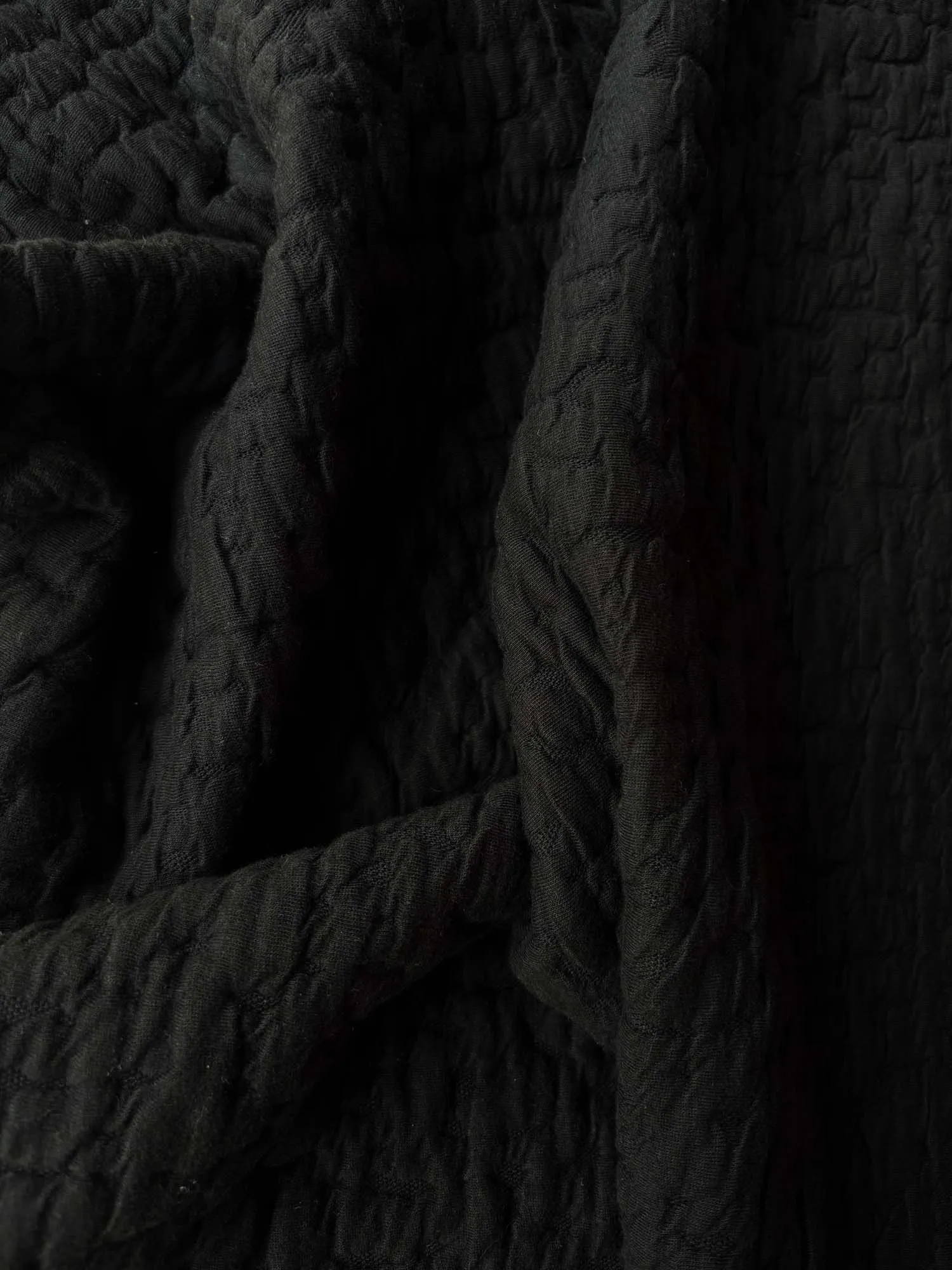 Relief crinkle knit - Black sold by Cokluch