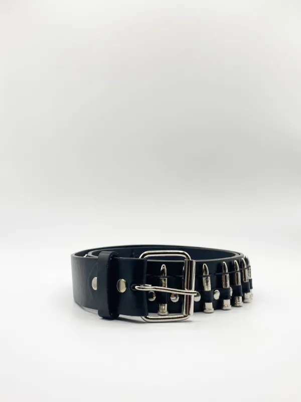 Black Bullet Belt with Metal Bullets made by Boohoo